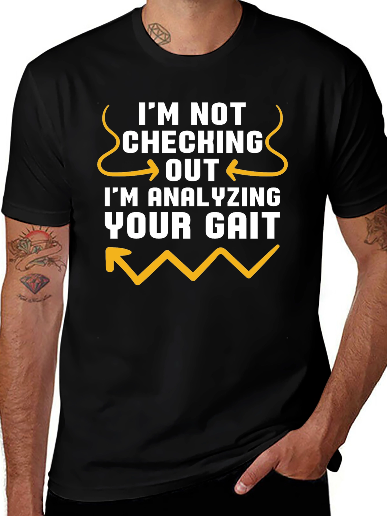Analyzing Your Gait Funny Black Tee
