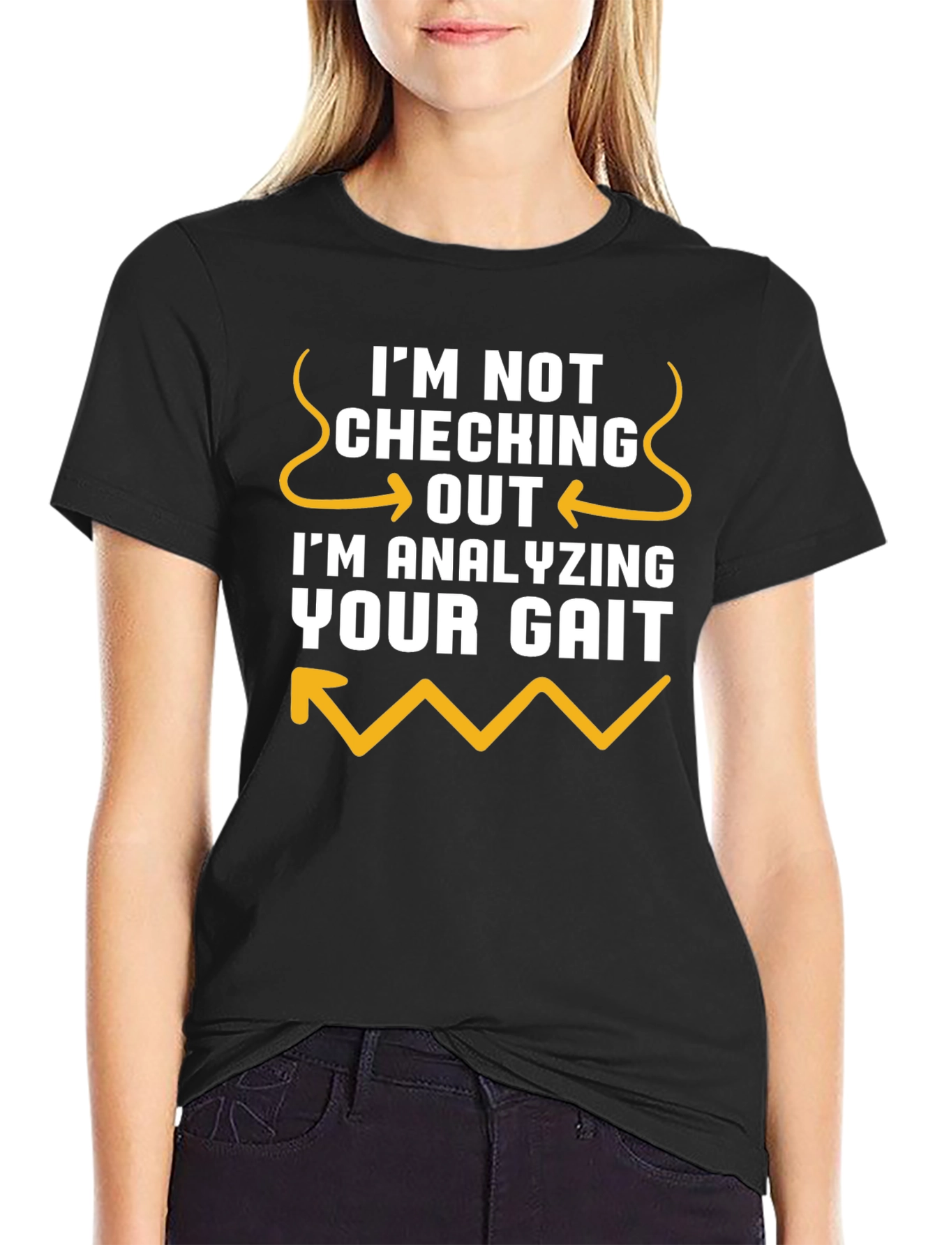 Analyzing Your Gait Funny Black Tee