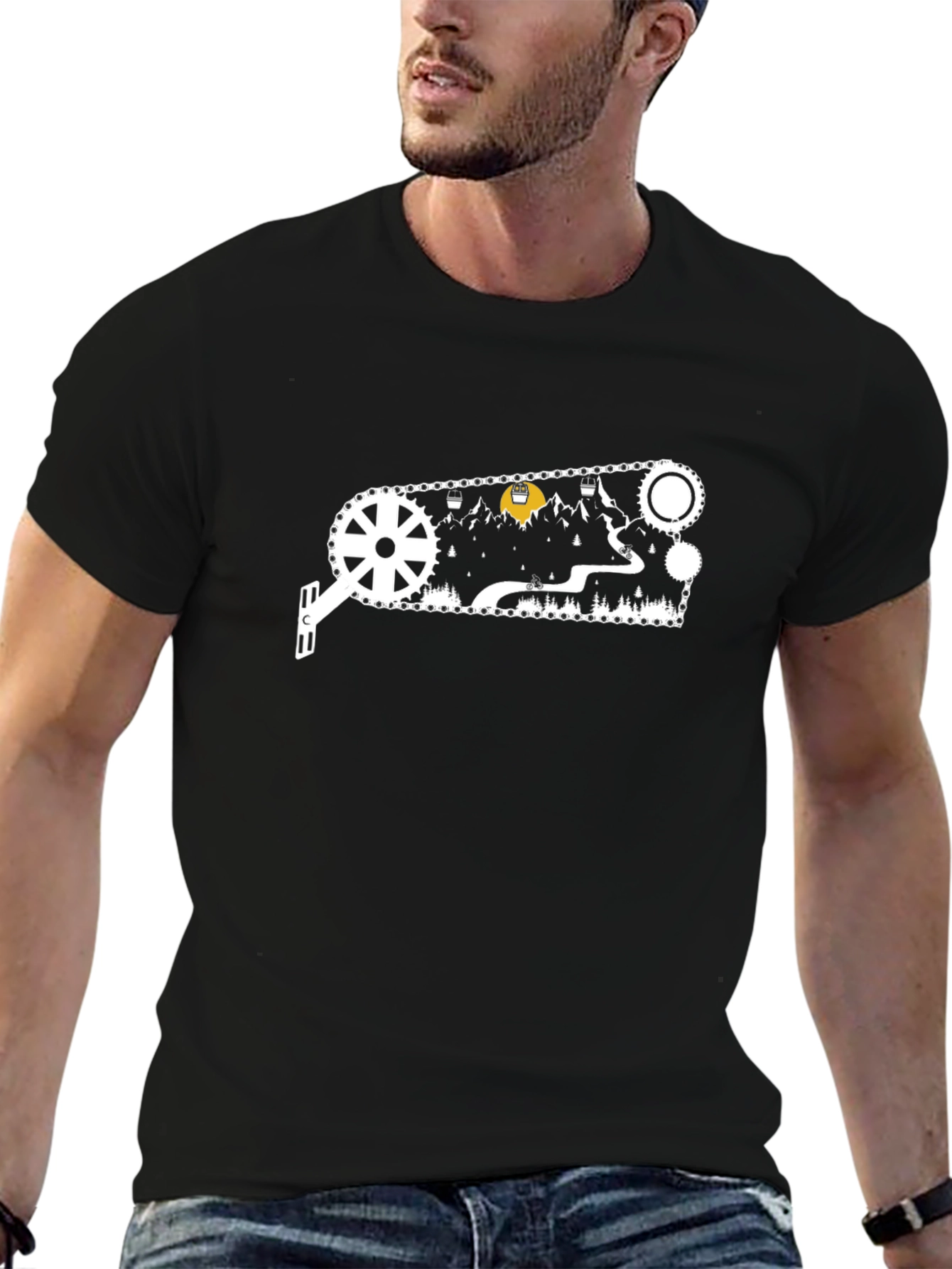 Mountain Bike Graphic Tee - Black