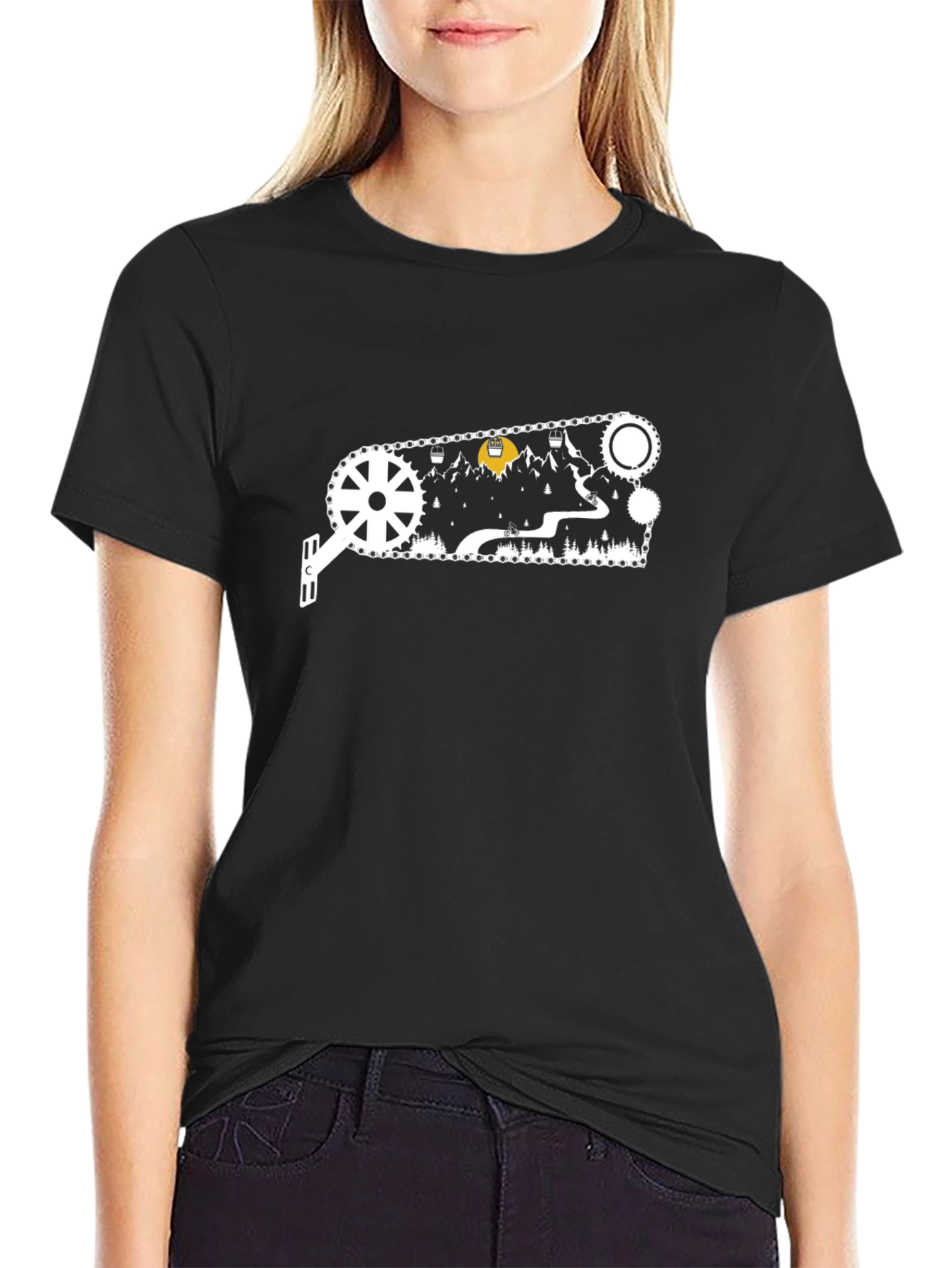 Mountain Bike Graphic Tee - Black