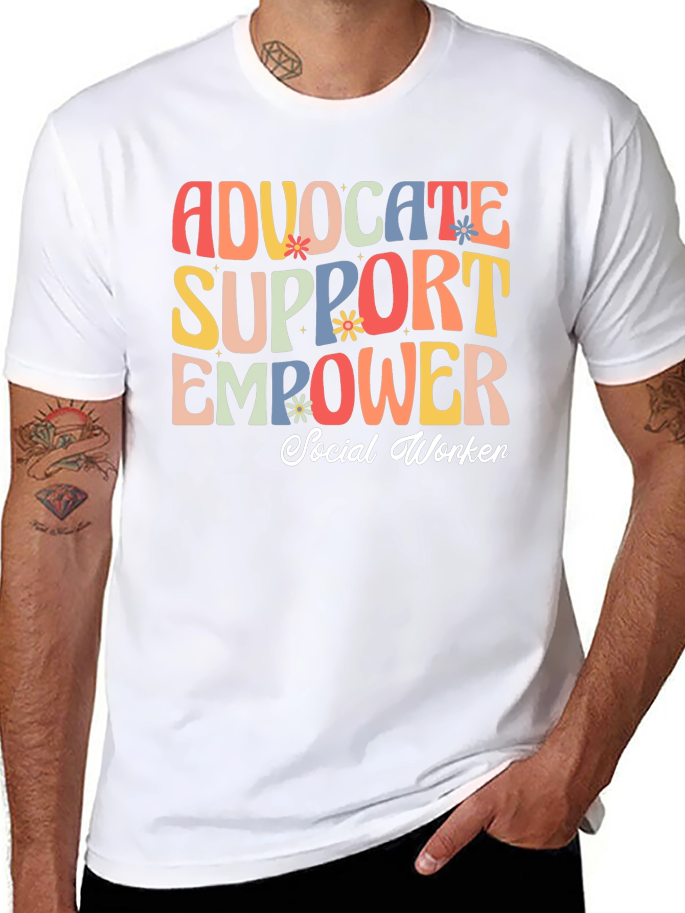 Advocate Support Empower Social Worker T-Shirt