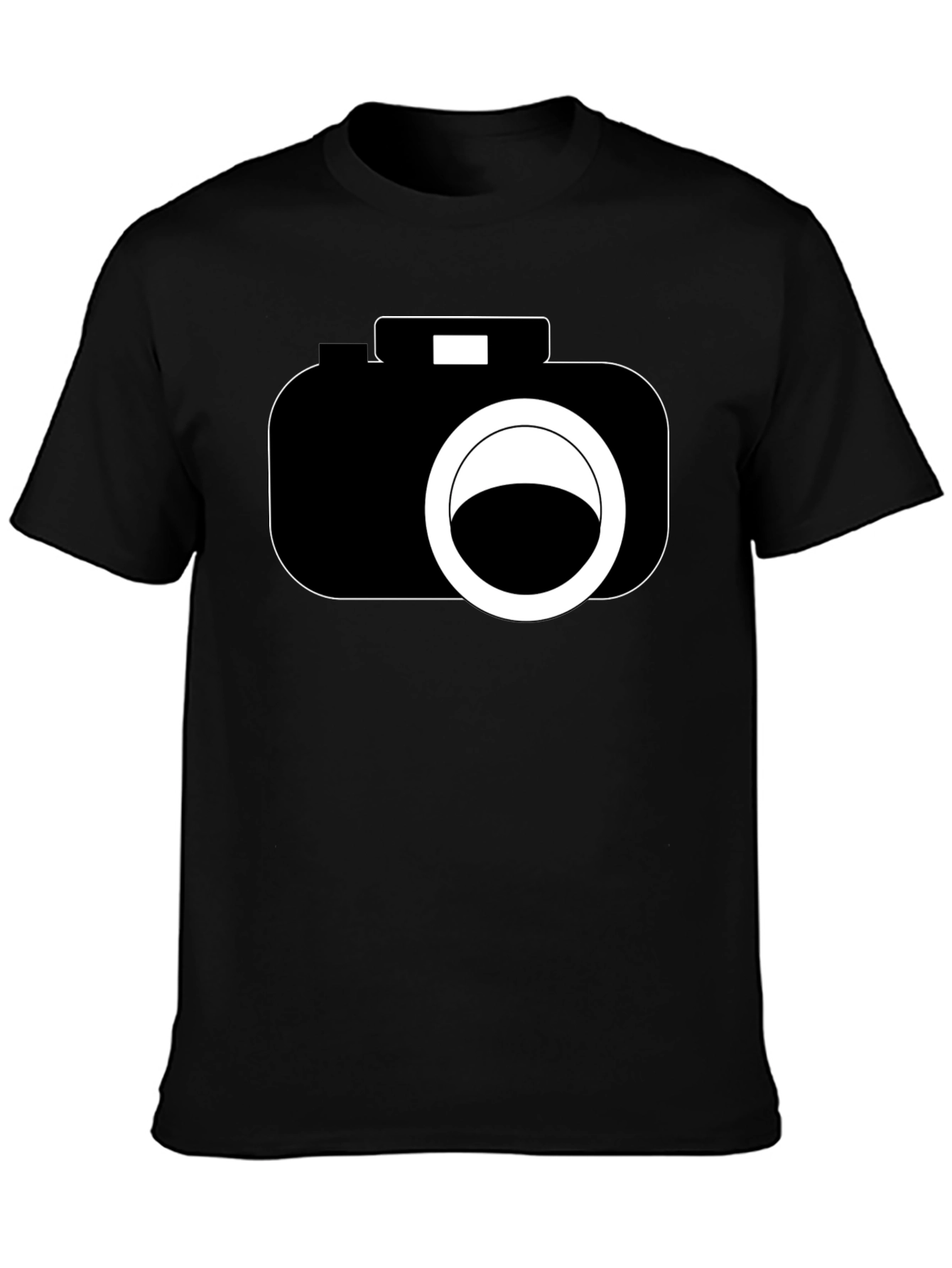 Camera Graphic Black T-Shirt - Photography Lover
