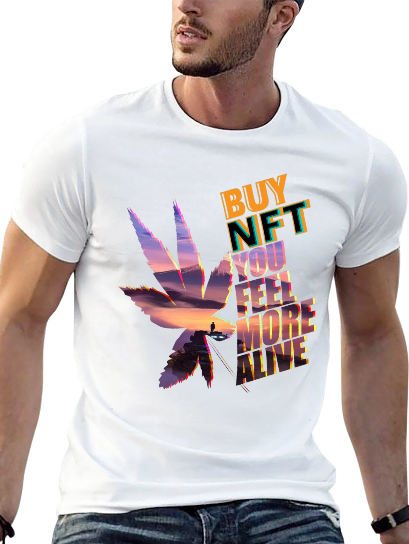 Buy NFT Feel More Alive Black Graphic T-Shirt