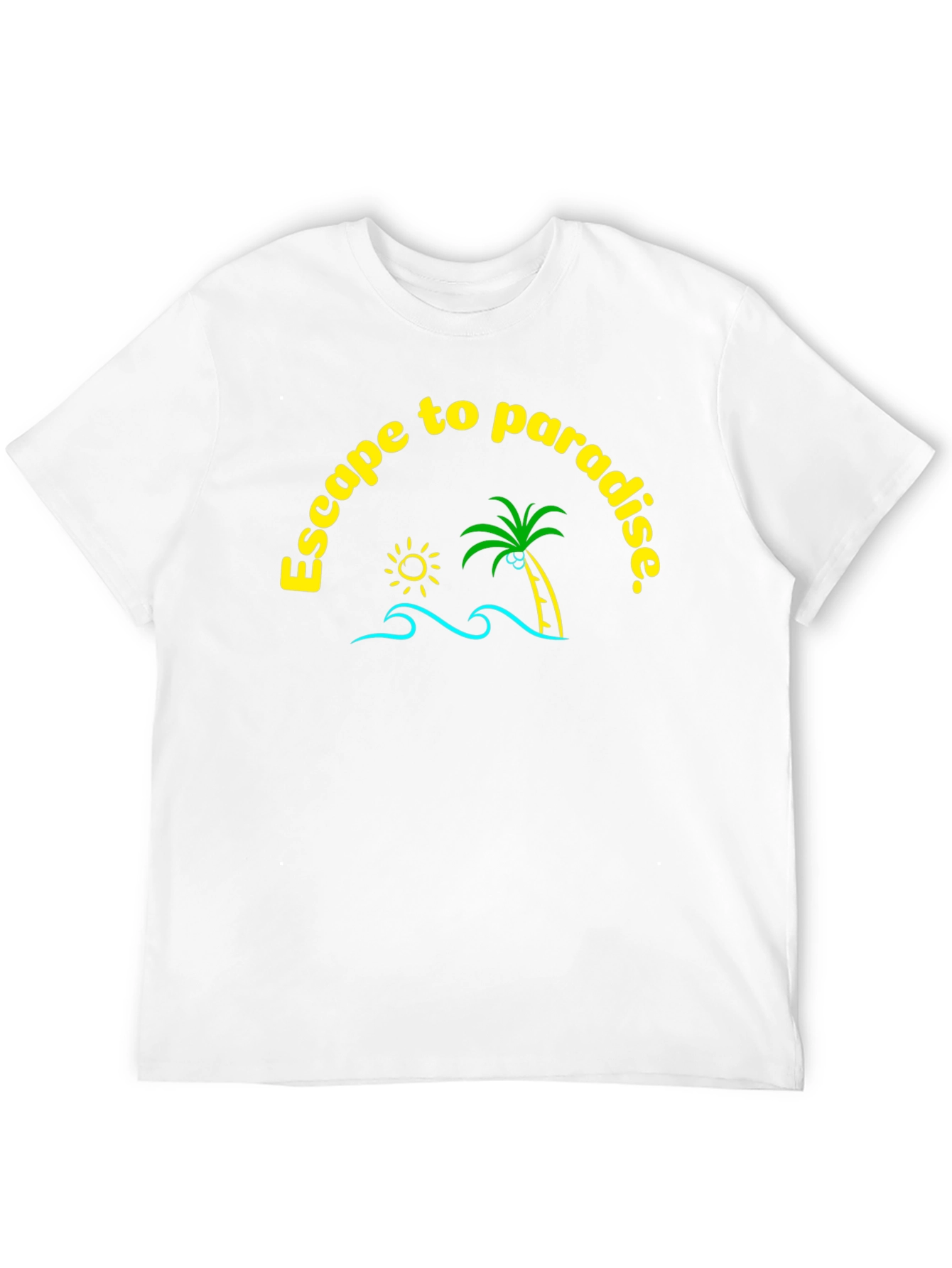 Escape to Paradise Graphic T-Shirt - Black