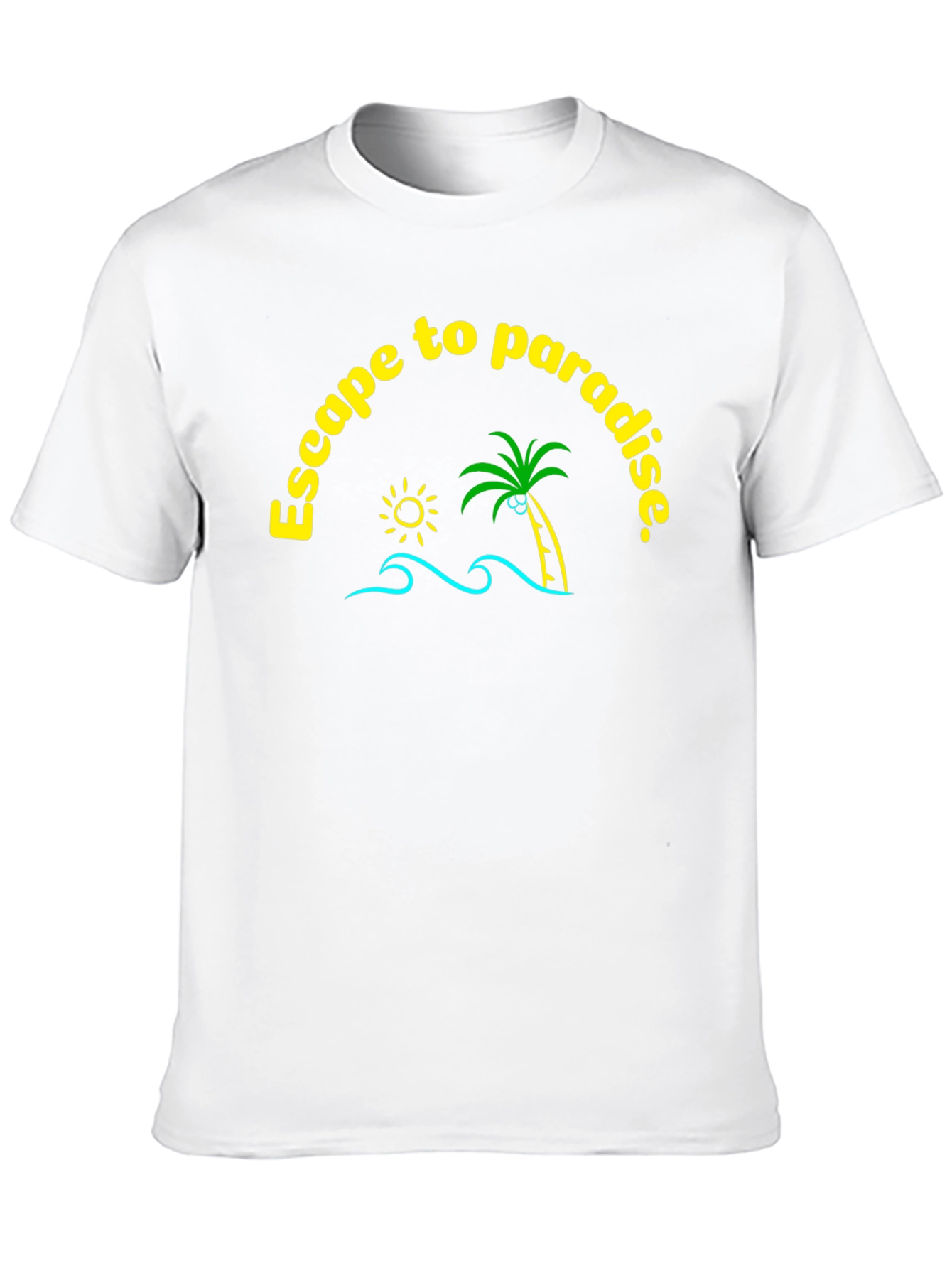 Escape to Paradise Graphic T-Shirt - Black