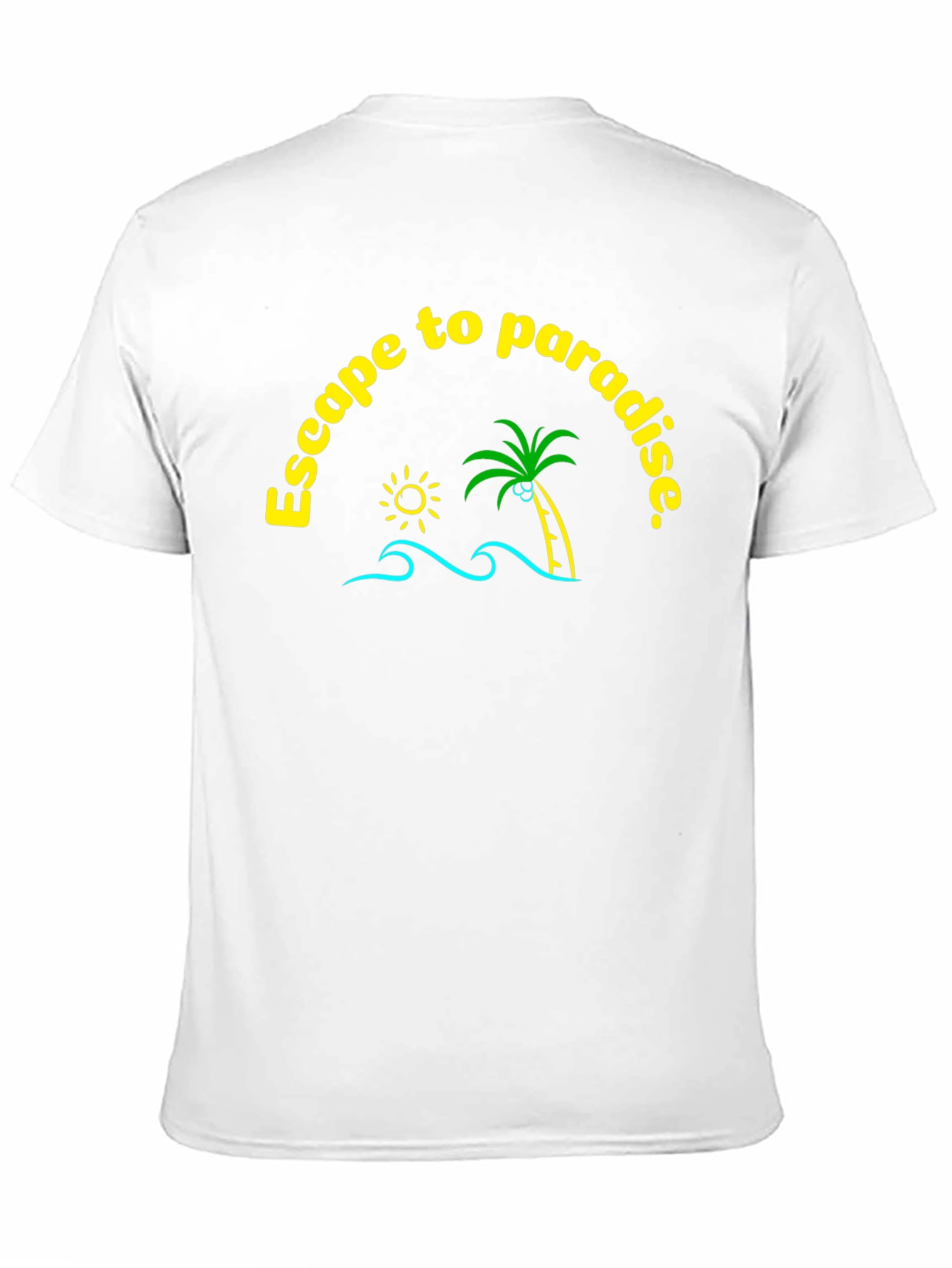 Escape to Paradise Graphic T-Shirt - Black