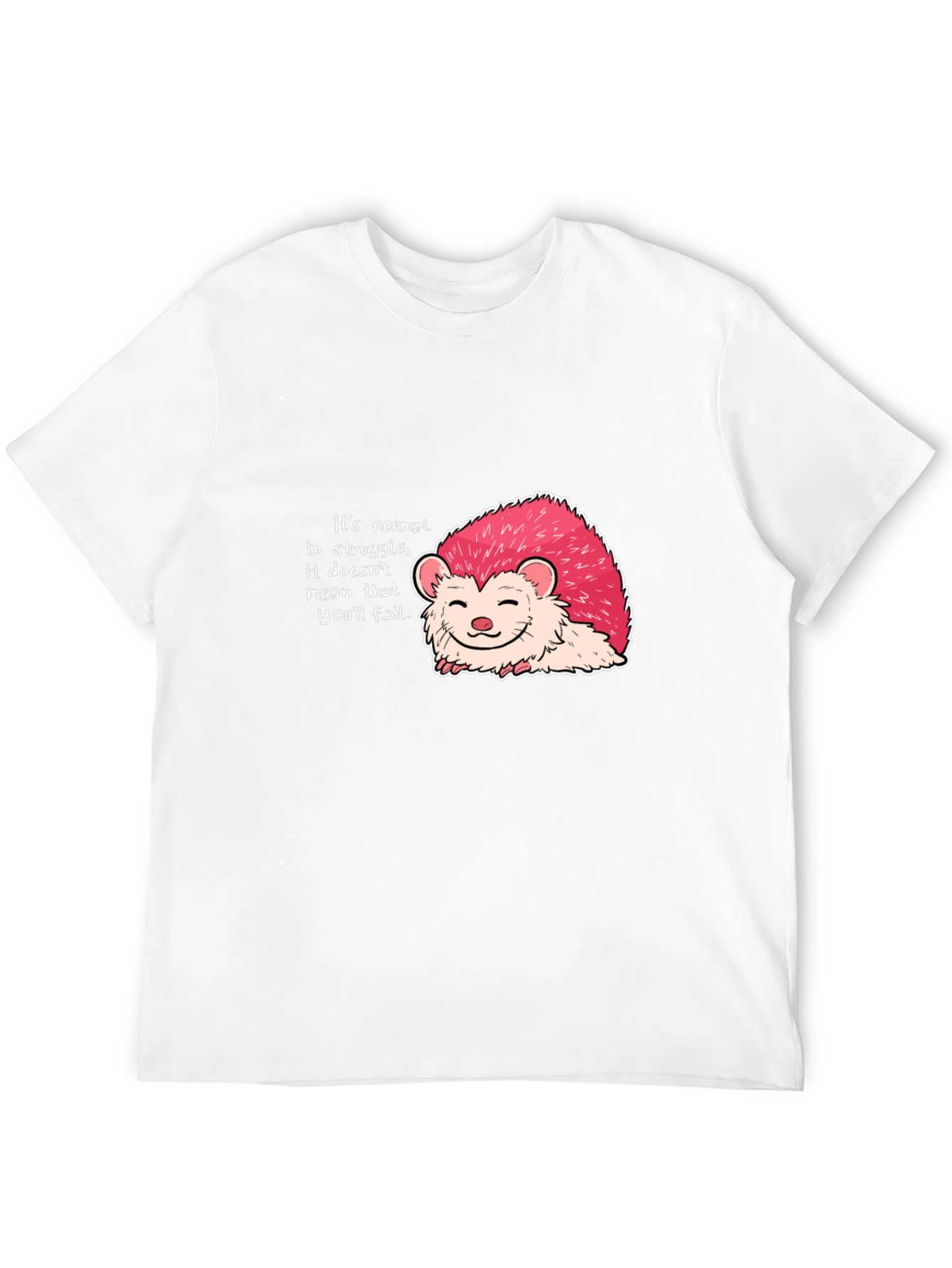 Motivational Hedgehog Graphic Tee - Black
