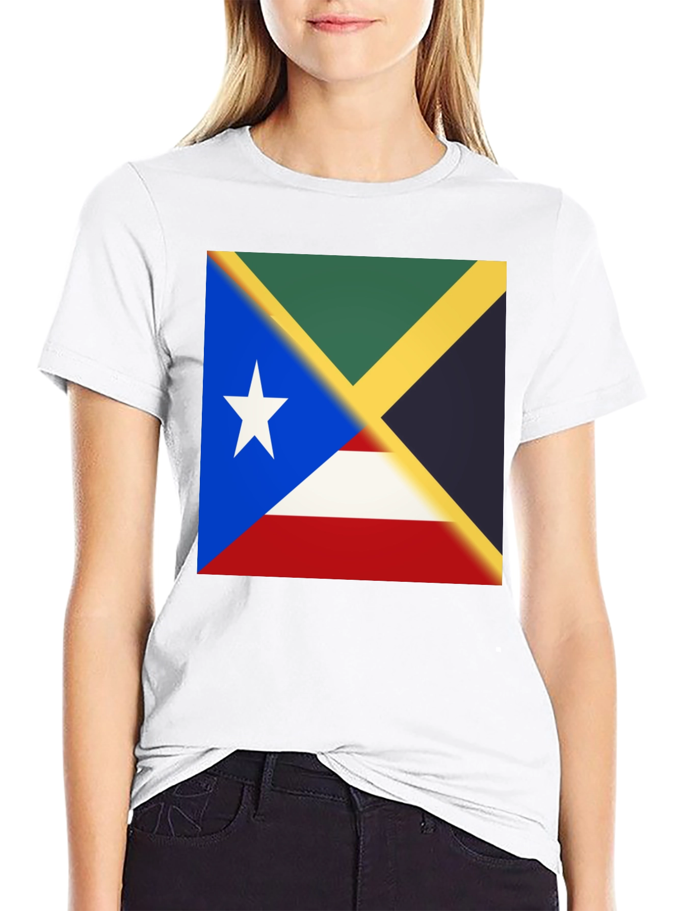 Island Pride Tee - Jamaica Puerto Rico Flag Shirt