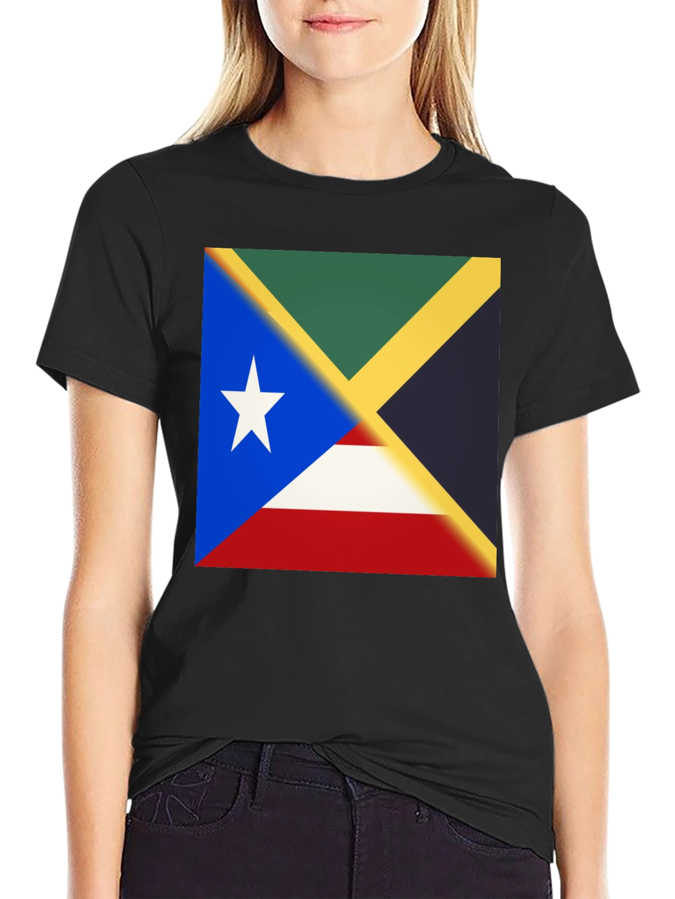 Island Pride Tee - Jamaica Puerto Rico Flag Shirt