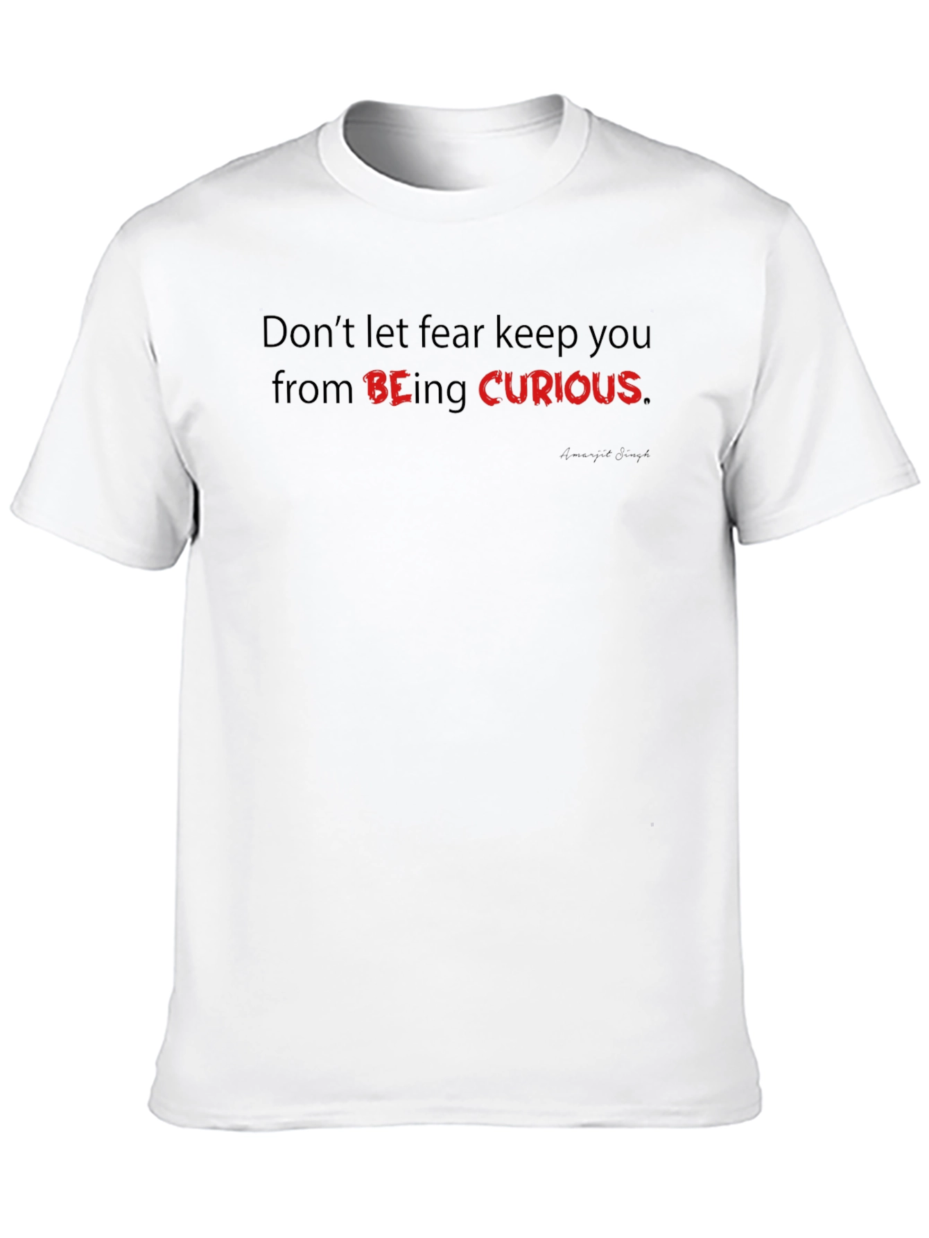 Be Curious Graphic Tee - Motivational Black T-Shirt