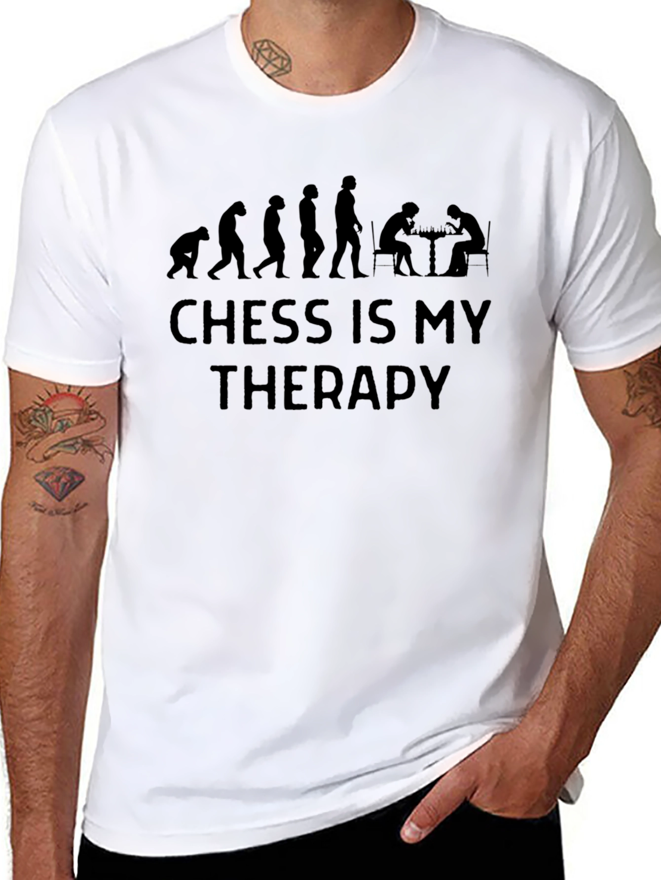 Chess is My Therapy T-Shirt - Evolution Design