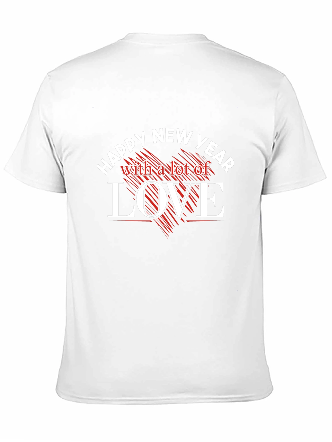 Happy New Year Love Graphic Tee - Black