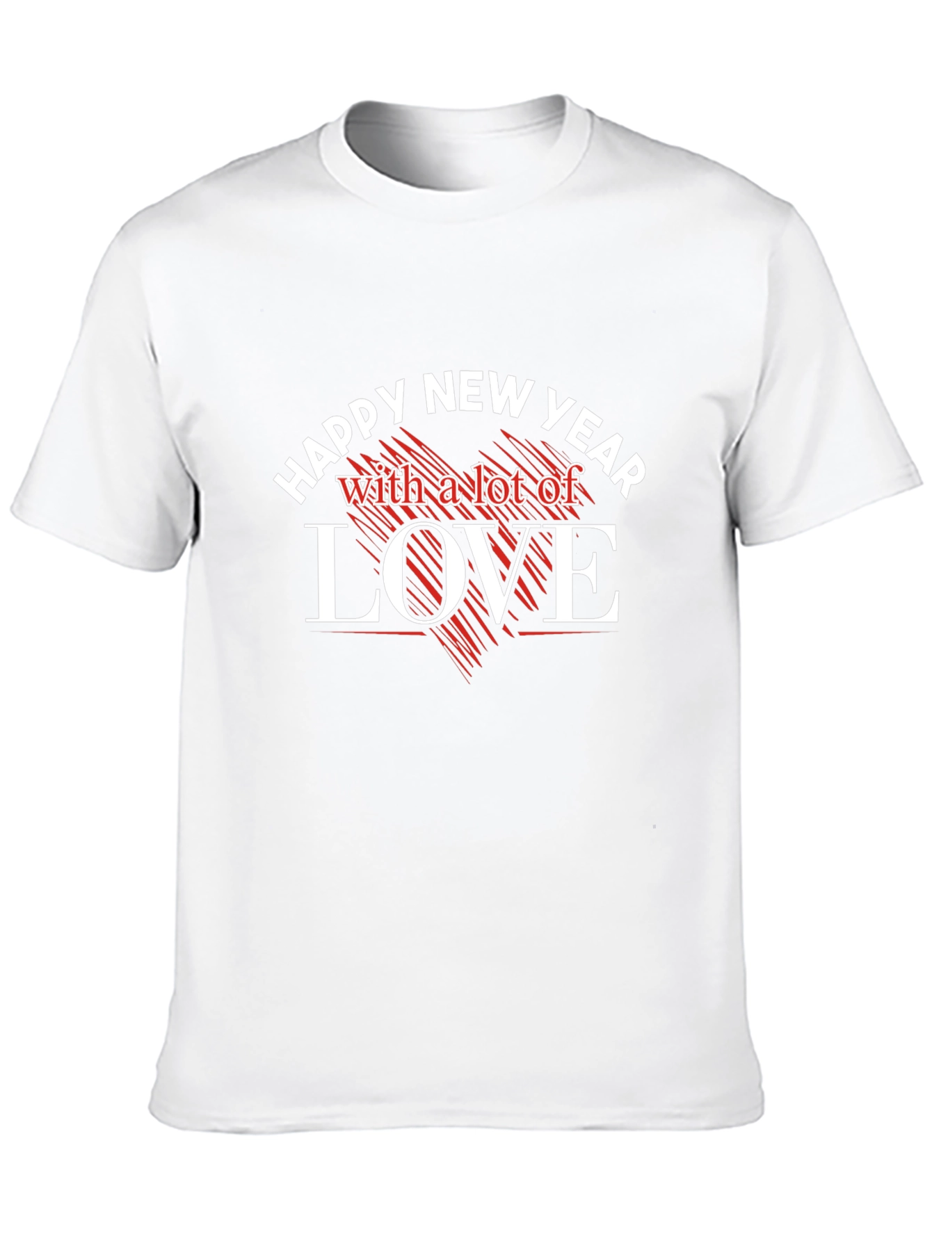 Happy New Year Love Graphic Tee - Black
