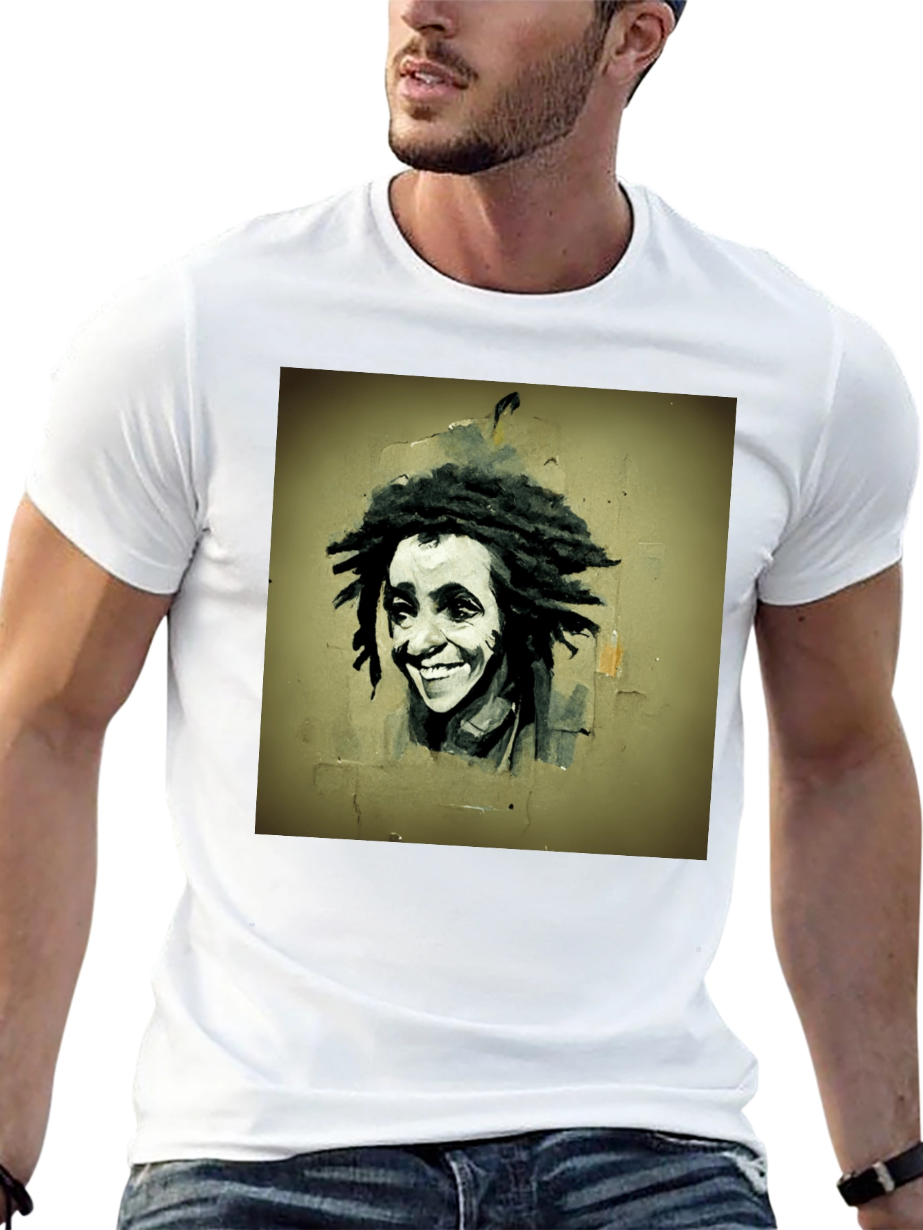 Rasta Portrait Graphic Tee - Unique Style