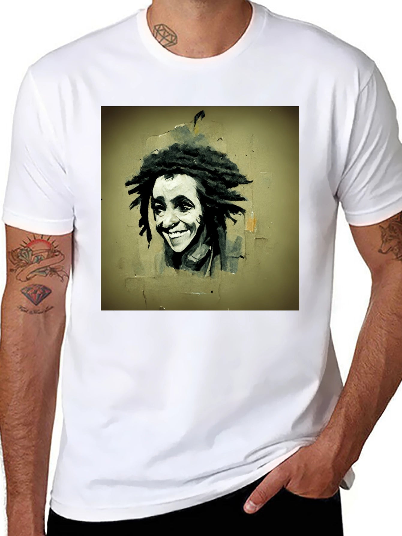 Rasta Portrait Graphic Tee - Unique Style