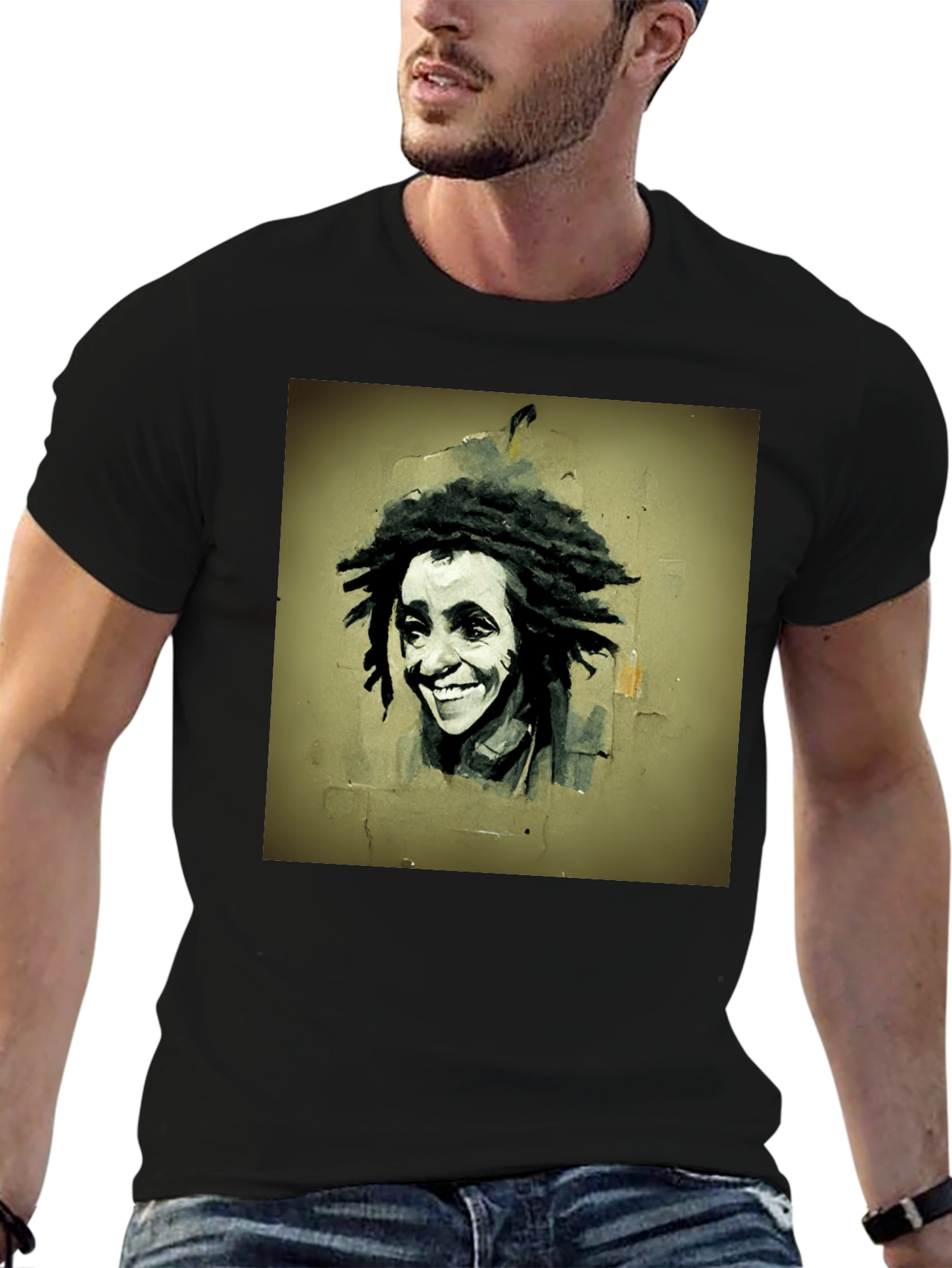Rasta Portrait Graphic Tee - Unique Style