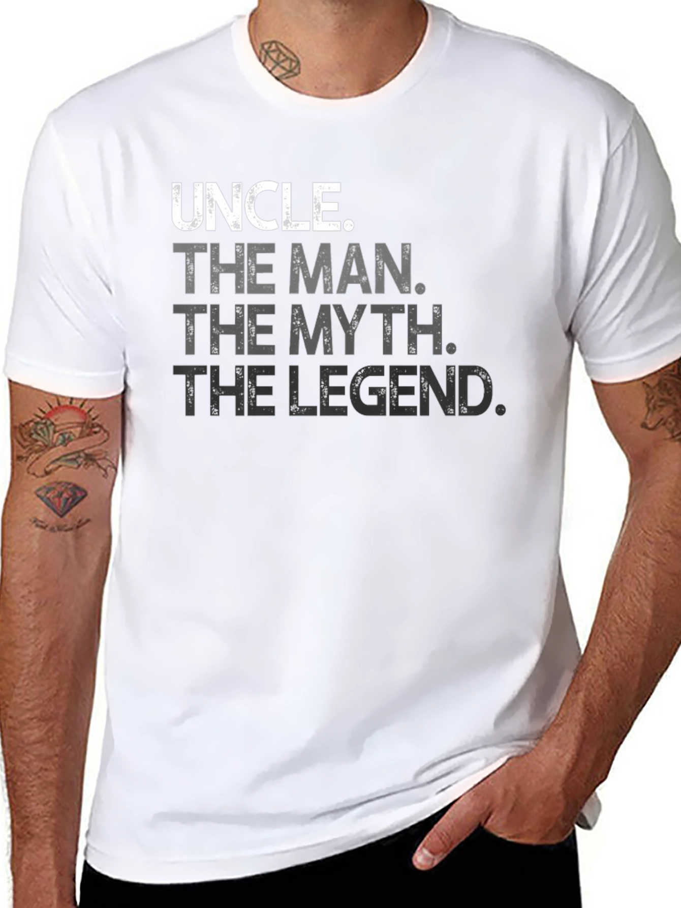 Uncle The Man The Myth The Legend Black T-Shirt