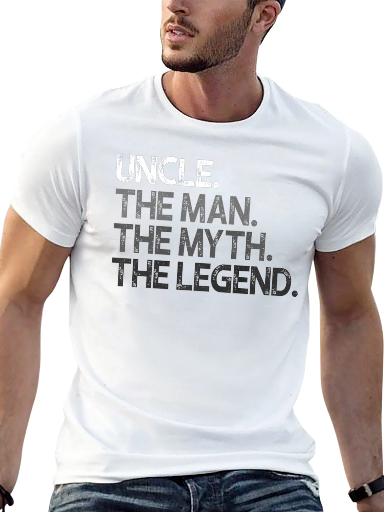 Uncle The Man The Myth The Legend Black T-Shirt