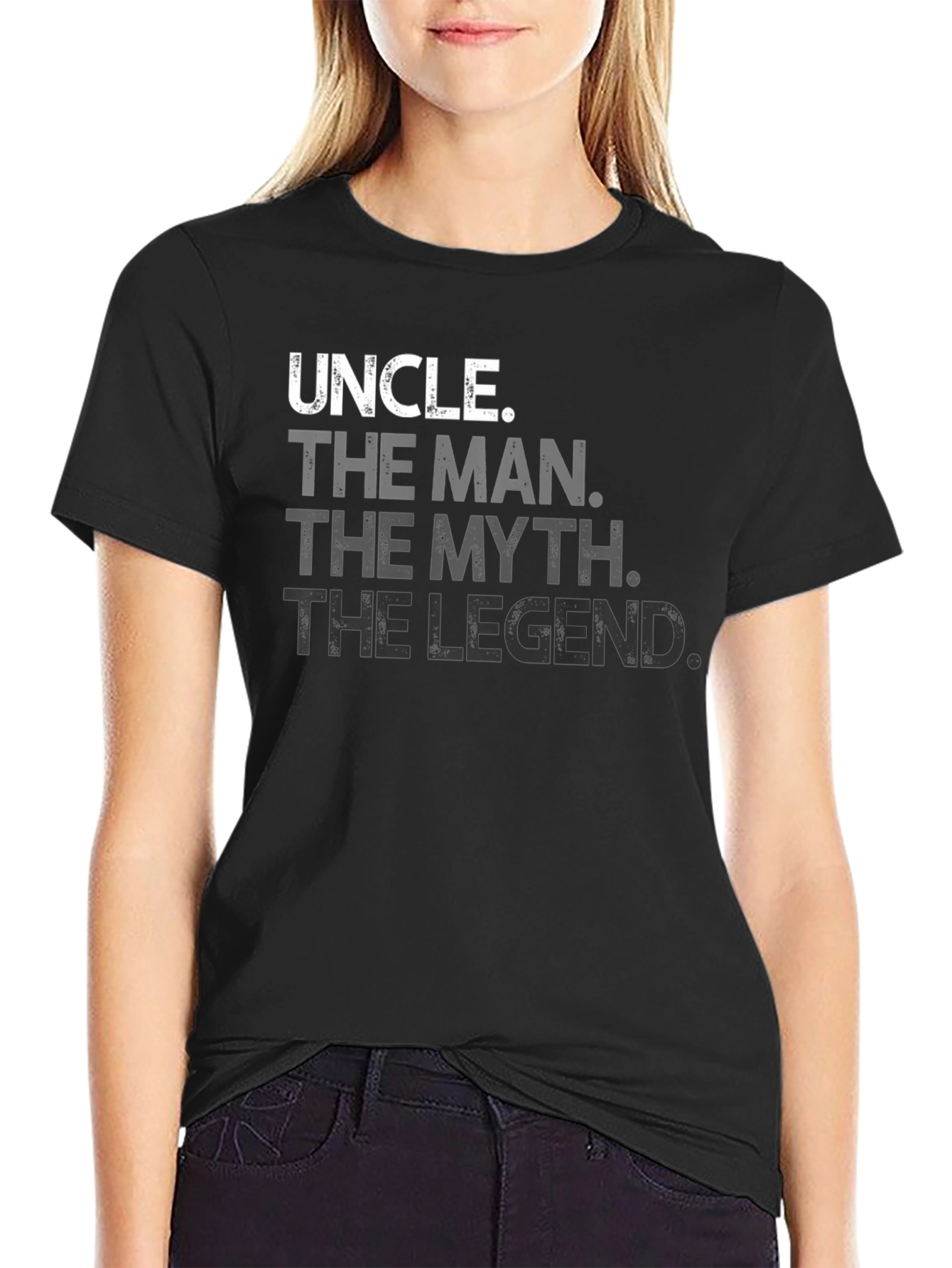 Uncle The Man The Myth The Legend Black T-Shirt