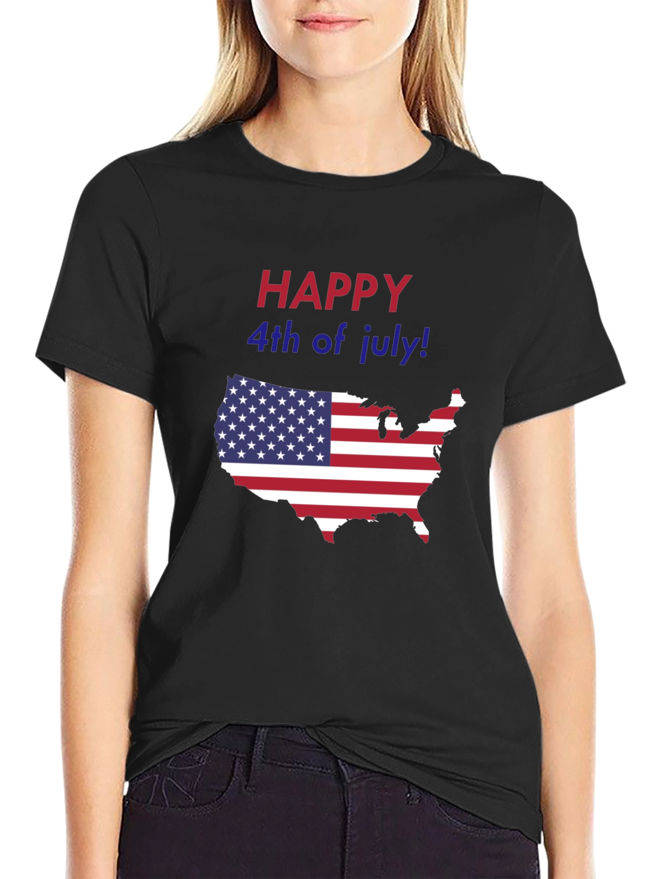 Happy 4th of July American Flag T-Shirt
