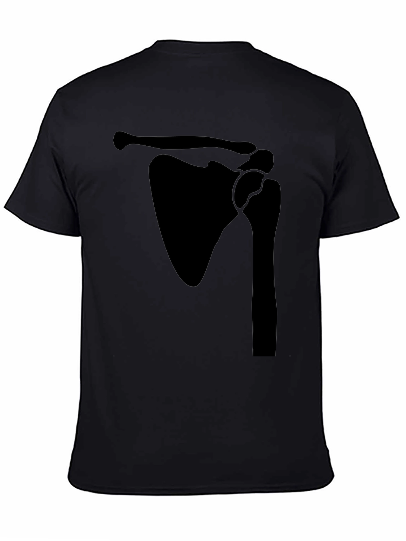 Shoulder Anatomy Print Black T-Shirt