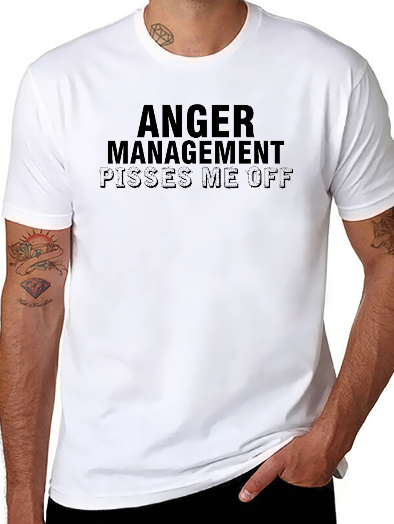 Anger Management Pisses Me Off Slogan T-Shirt