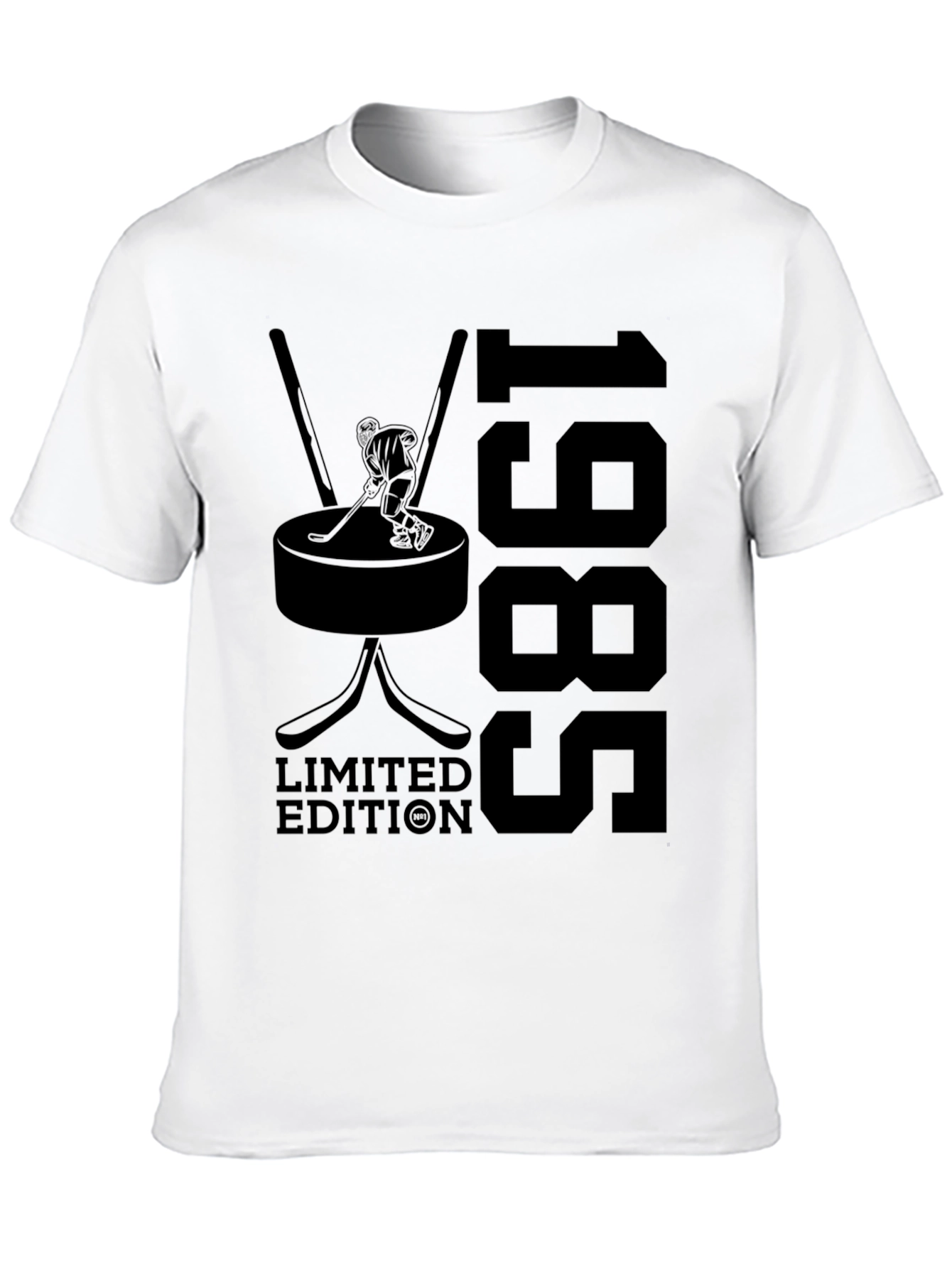 Limited Edition 1985 Hockey T-Shirt - Classic Black Tee
