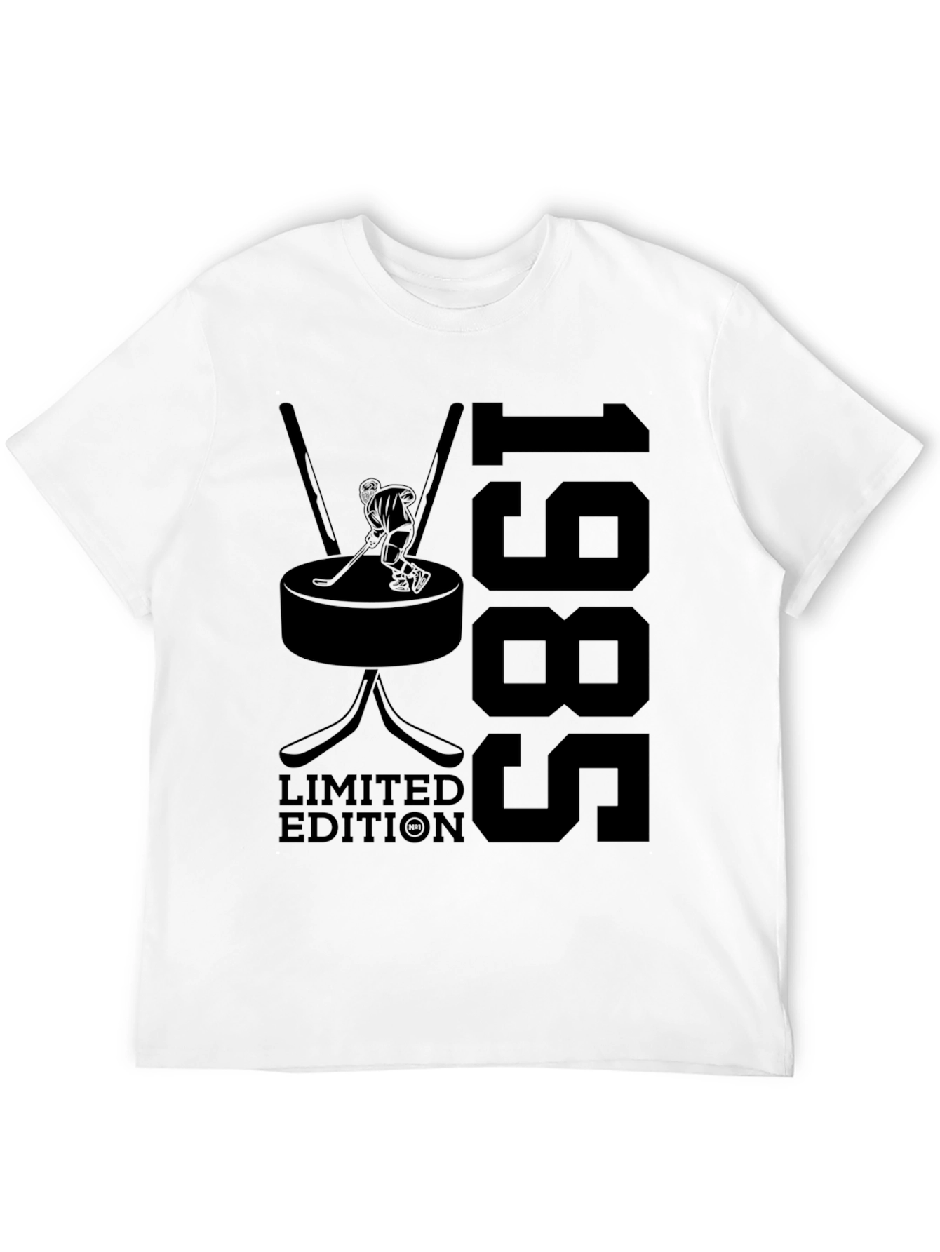 Limited Edition 1985 Hockey T-Shirt - Classic Black Tee