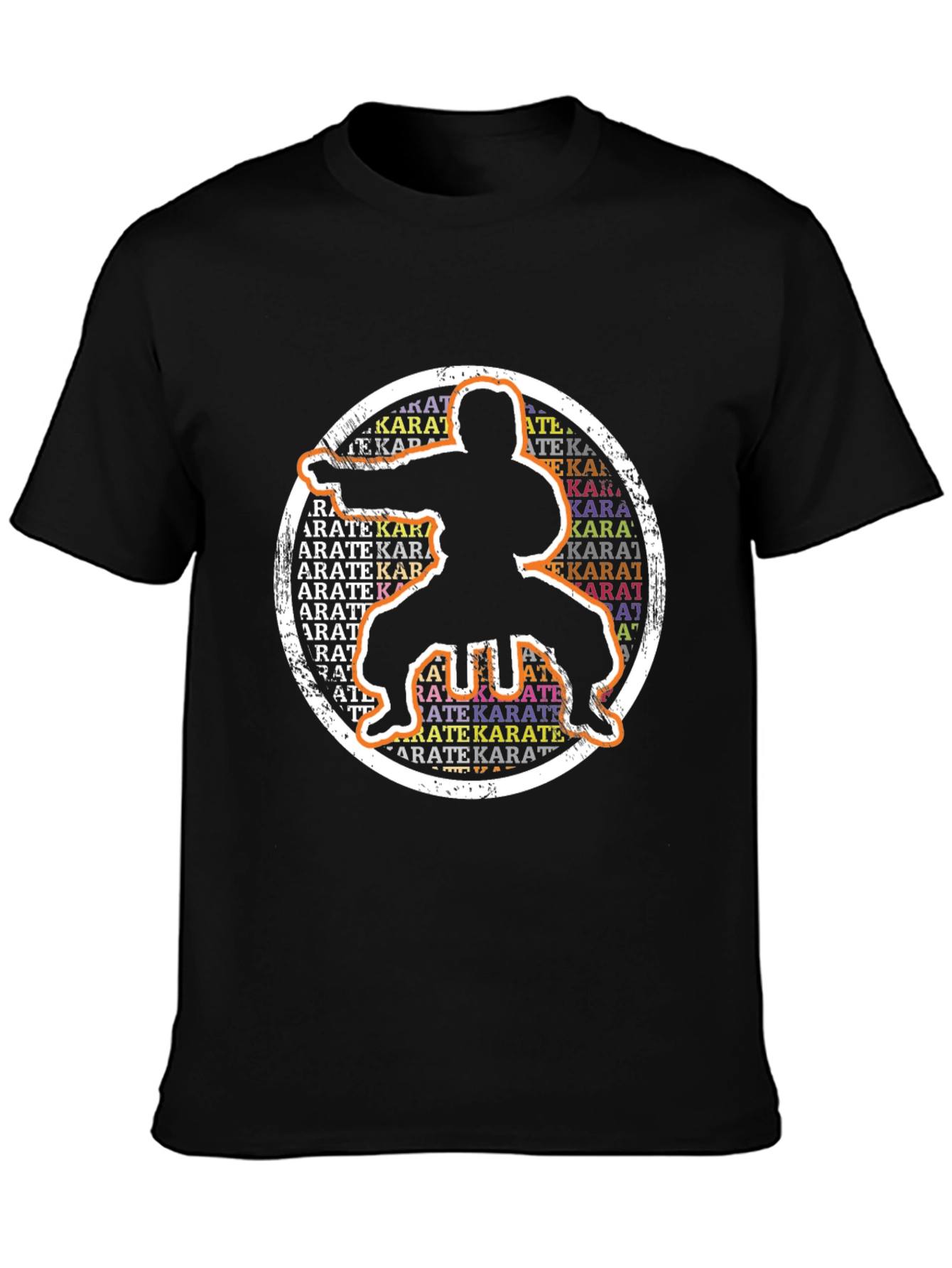Karate Silhouette Graphic T-Shirt