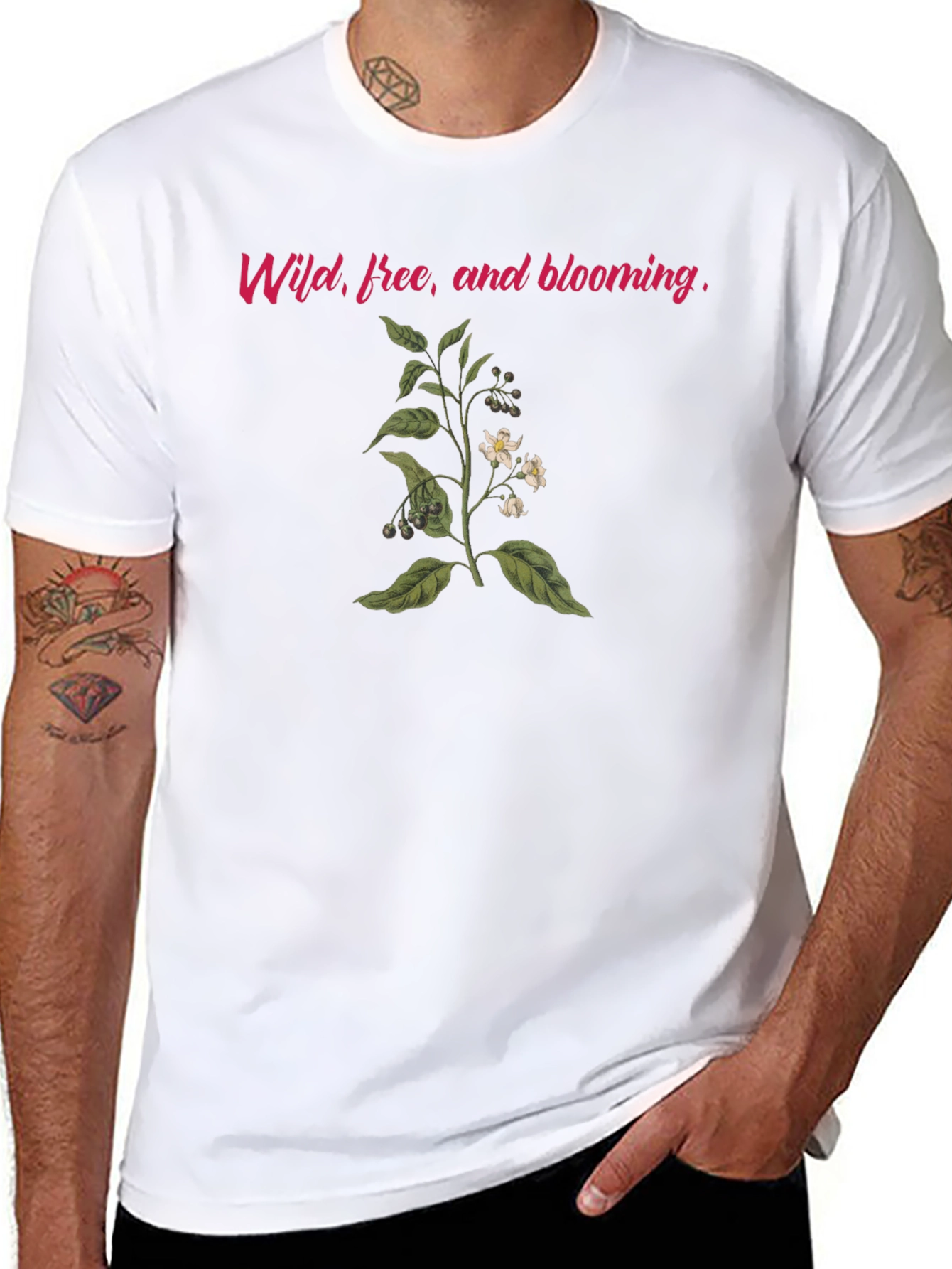 Wild Free & Blooming Black T-Shirt