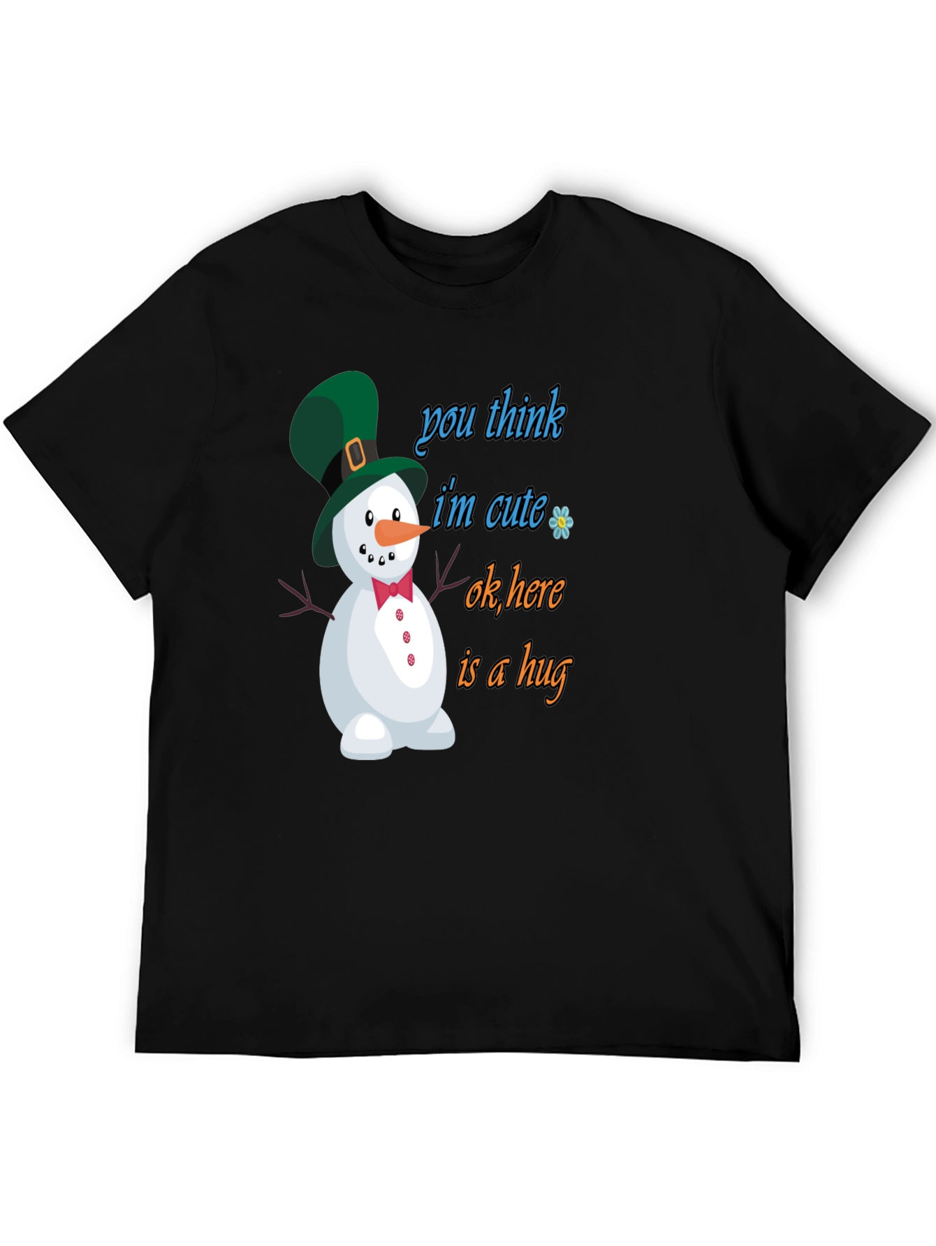 Cute Snowman Graphic Tee - Hug