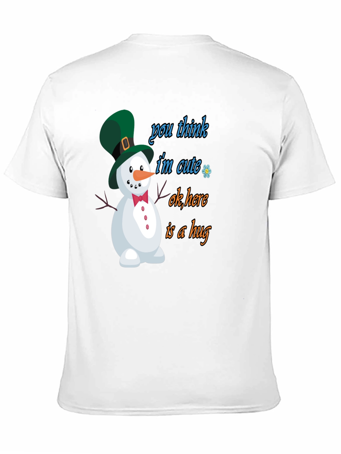 Cute Snowman Graphic Tee - Hug