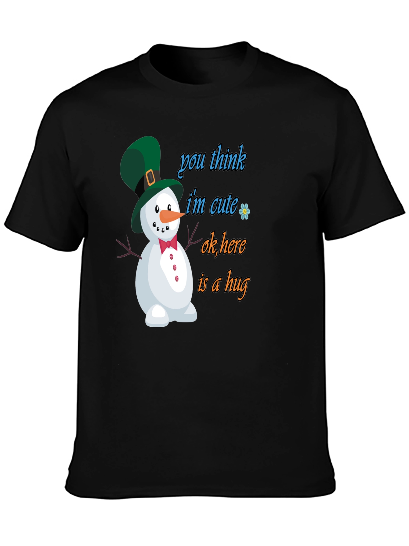 Cute Snowman Graphic Tee - Hug