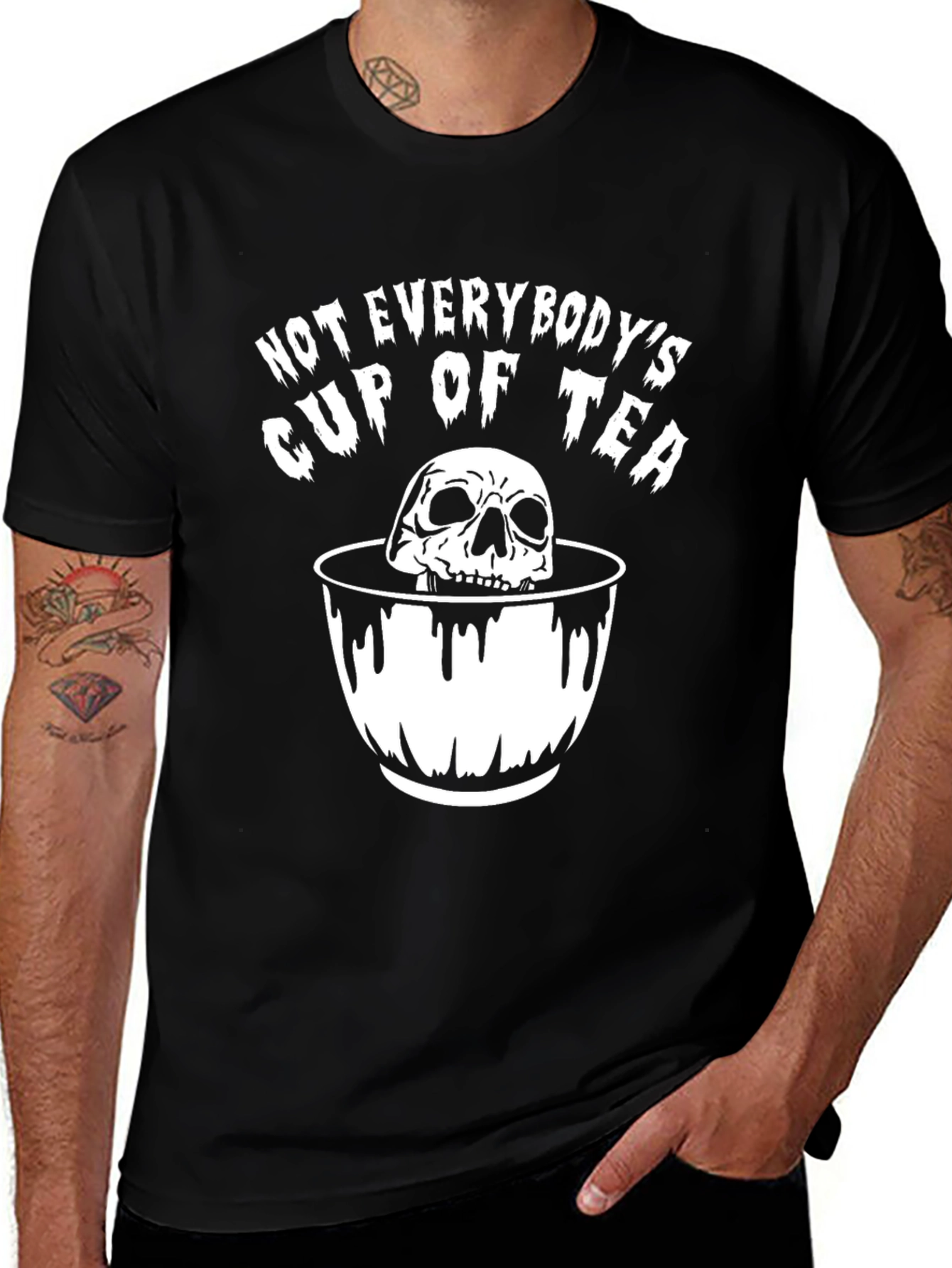 Not Everybodys Cup of Tea Skull T-Shirt