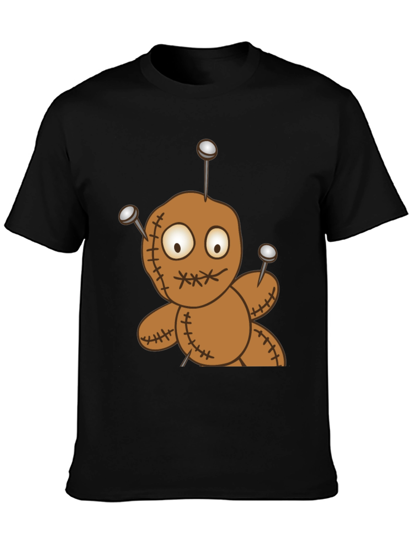 Voodoo Doll Graphic Tee - Black Cotton T-Shirt