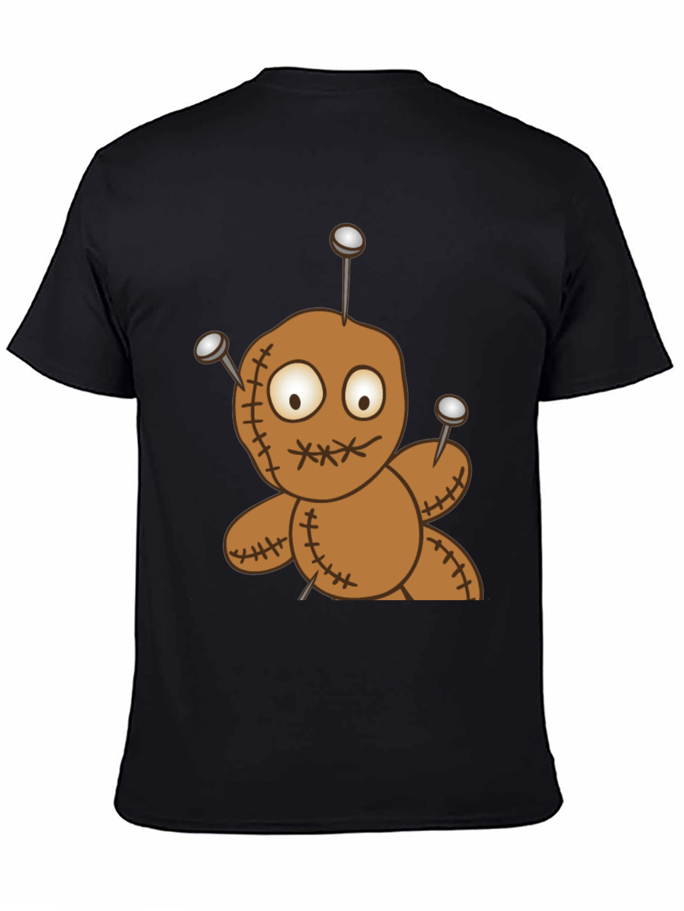 Voodoo Doll Graphic Tee - Black Cotton T-Shirt