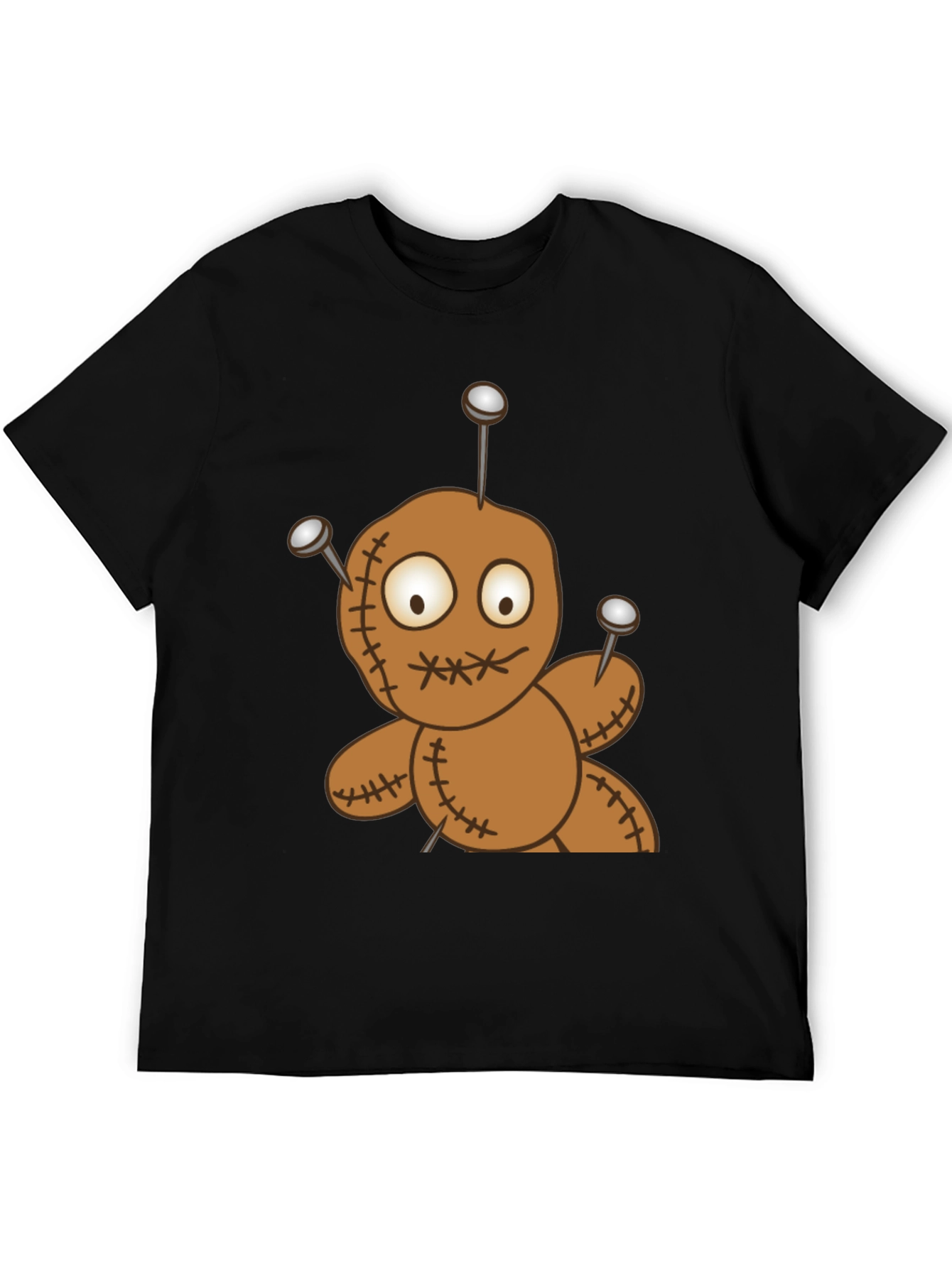 Voodoo Doll Graphic Tee - Black Cotton T-Shirt