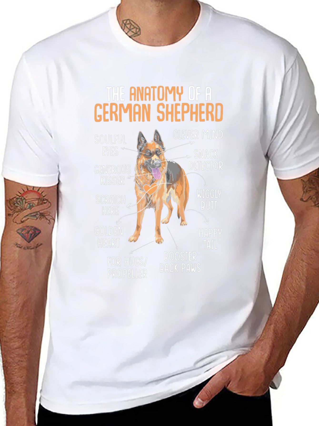 Anatomy of a German Shepherd T-Shirt
