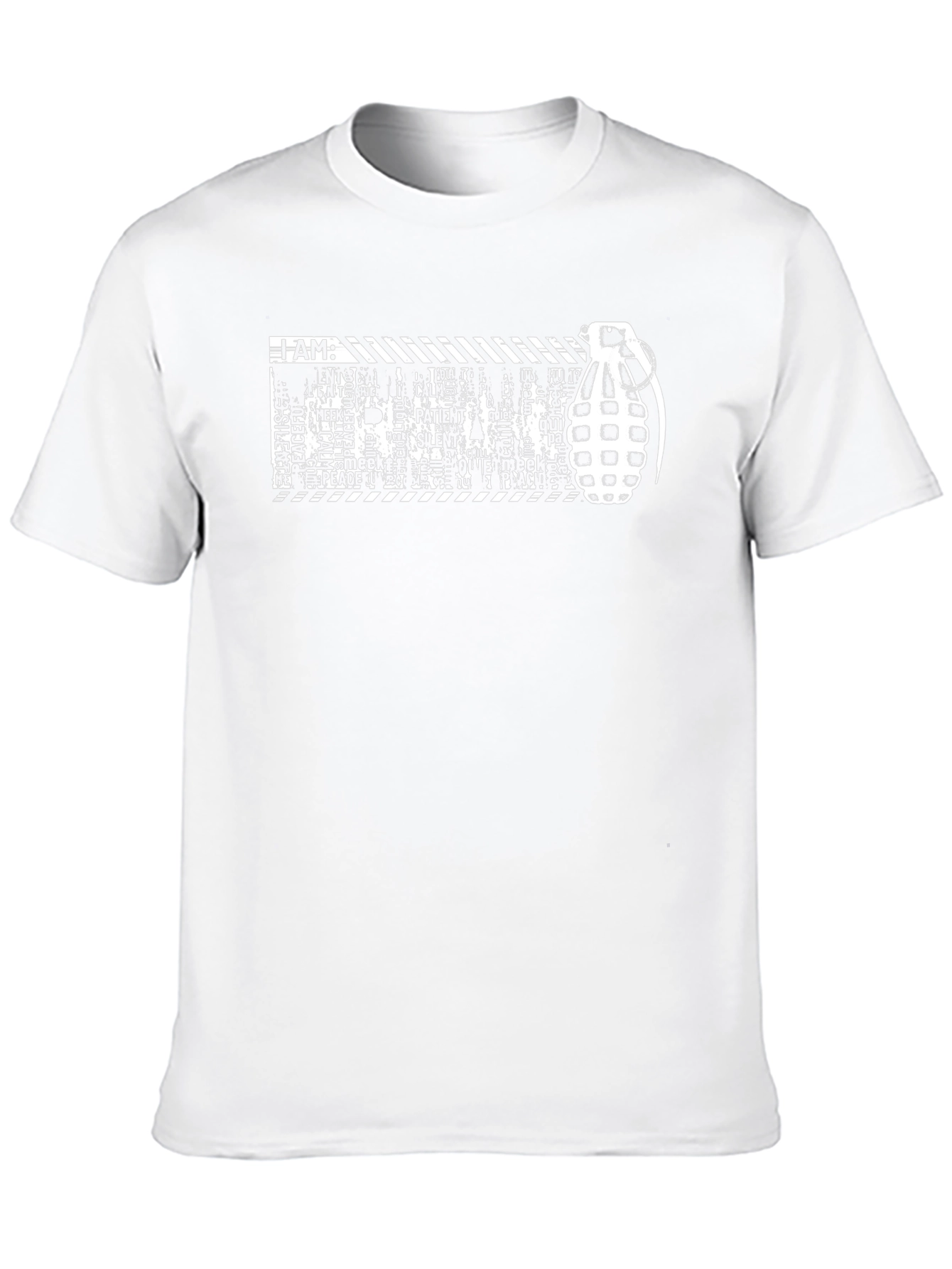 Edgy I AM Grenade Graphic T-Shirt