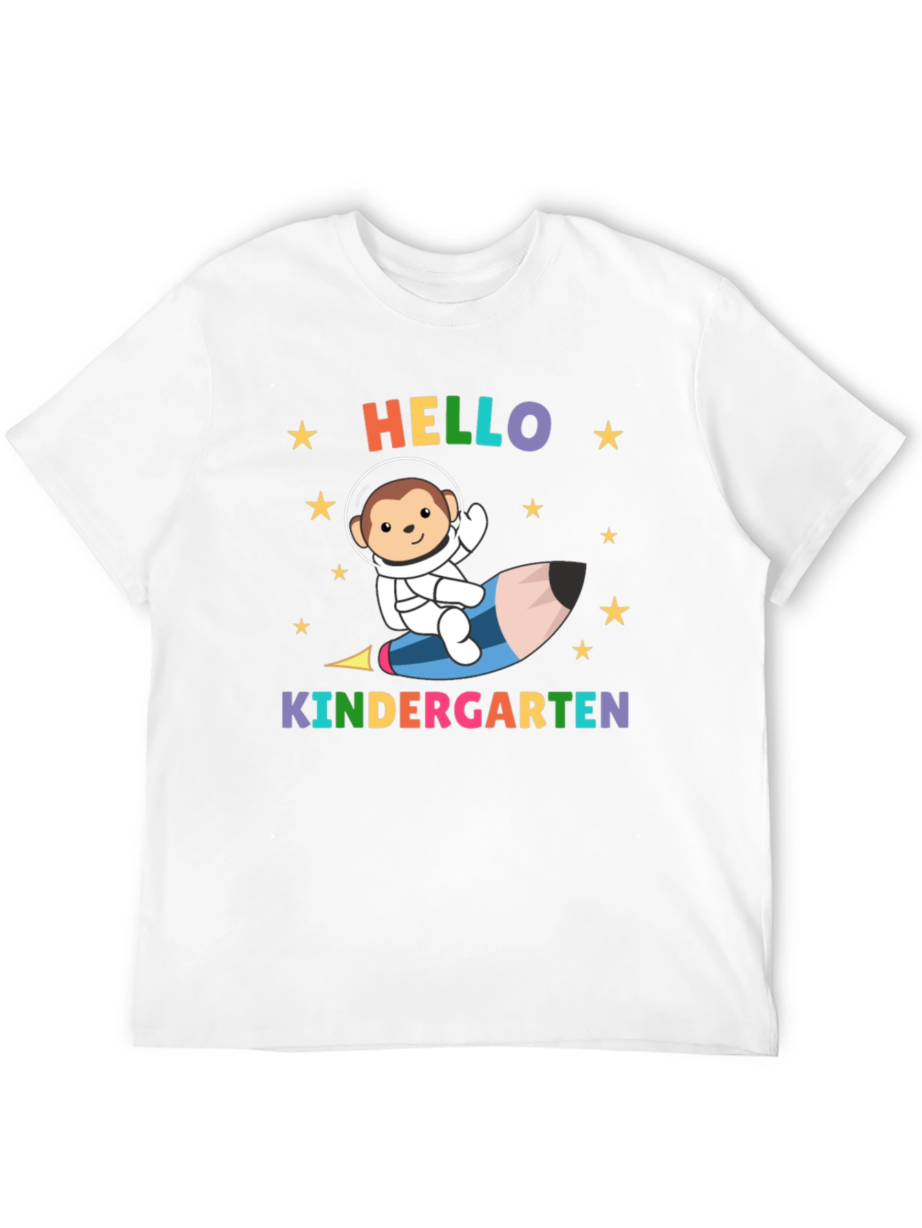 Hello Kindergarten Monkey Astronaut T-Shirt