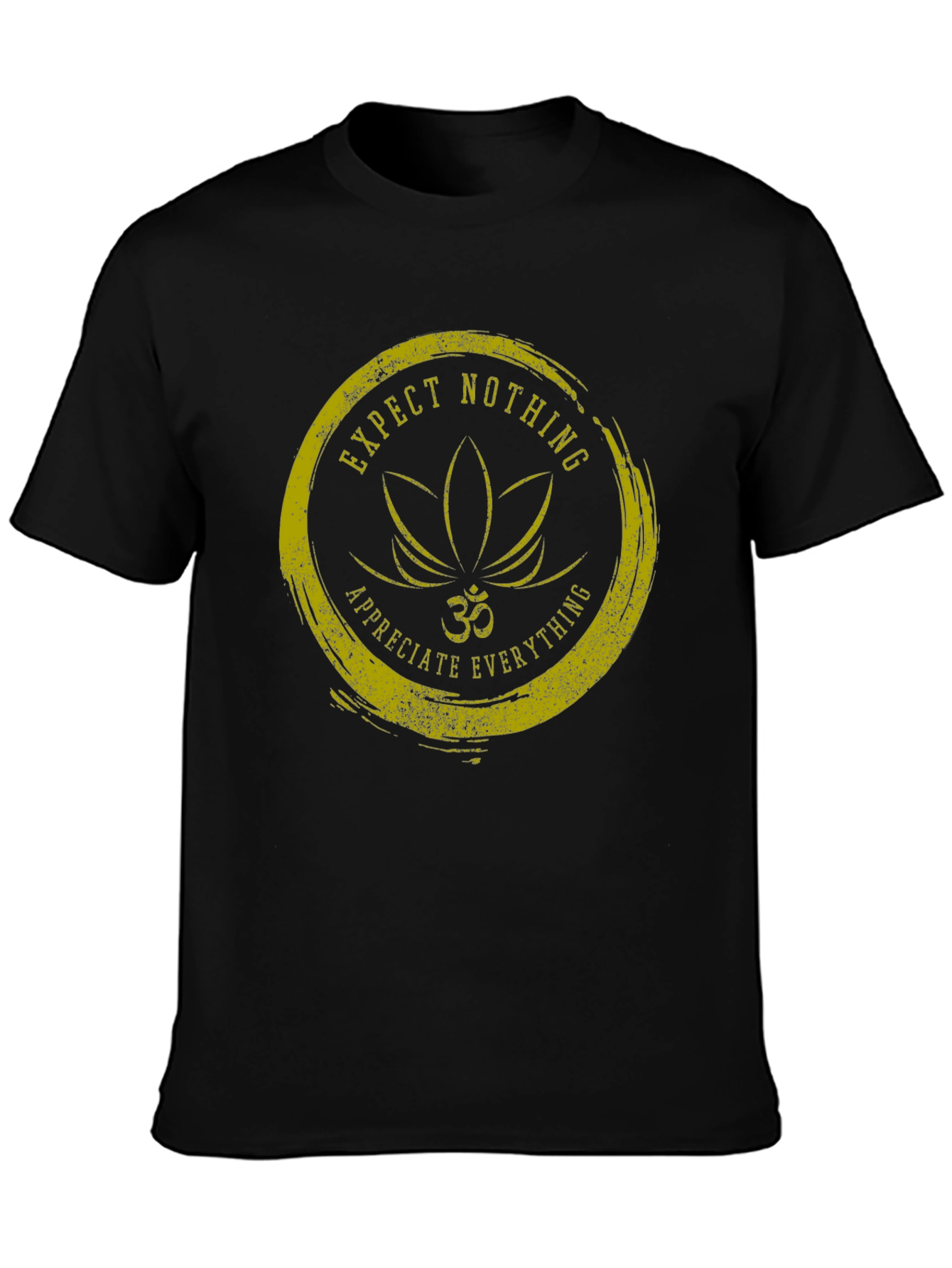 Expect Nothing T-Shirt: Om Lotus Graphic Tee