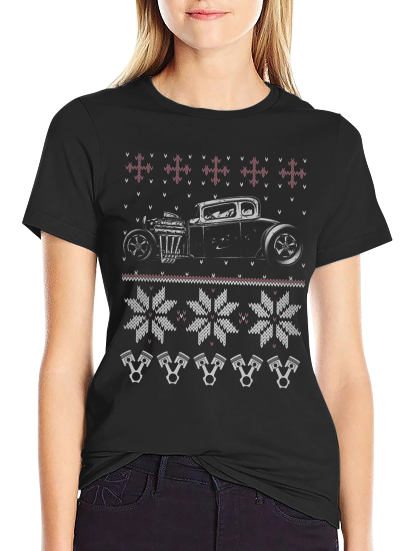Hot Rod Christmas Sweater T-Shirt