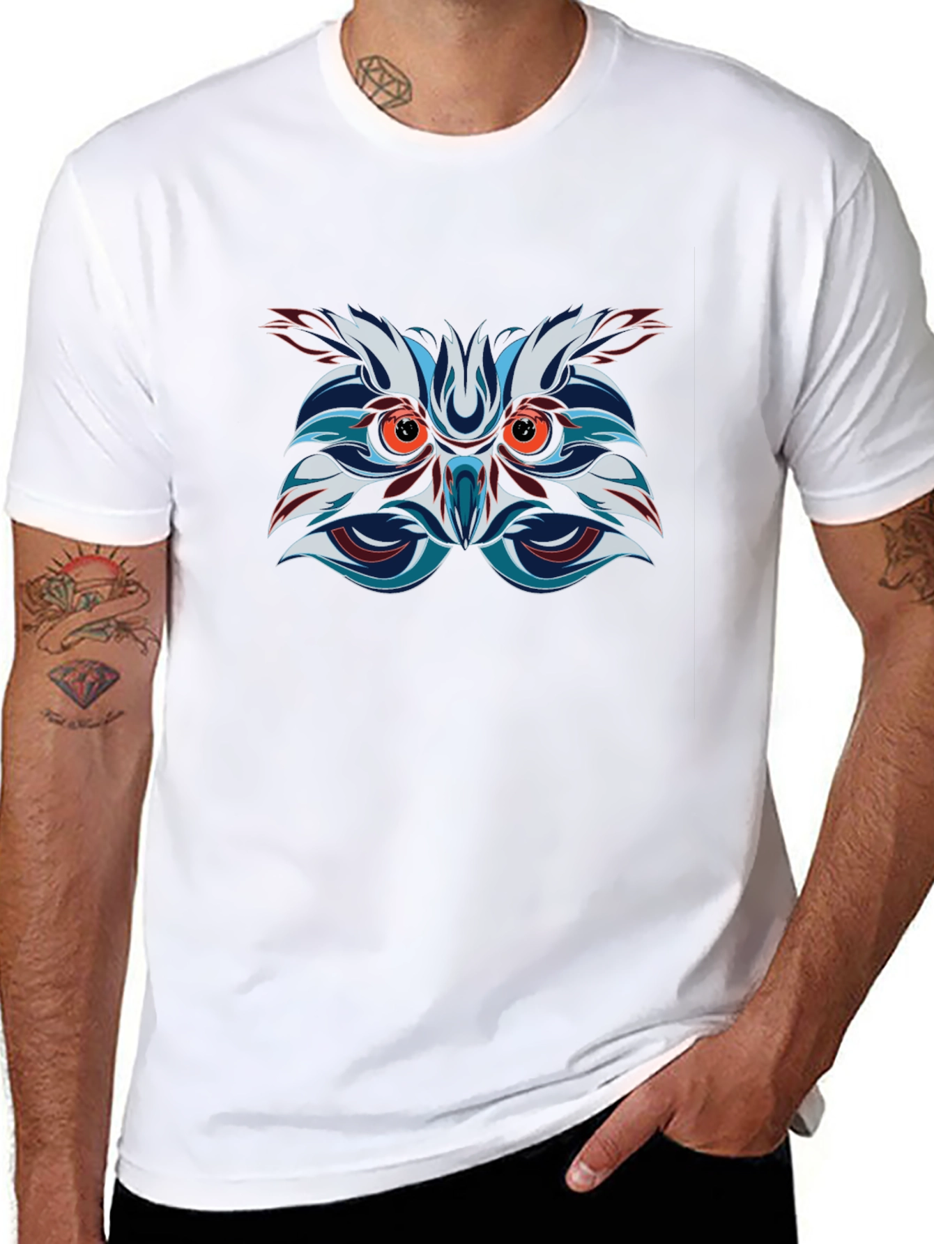 Owl Graphic Tee - Dark Cotton Blend