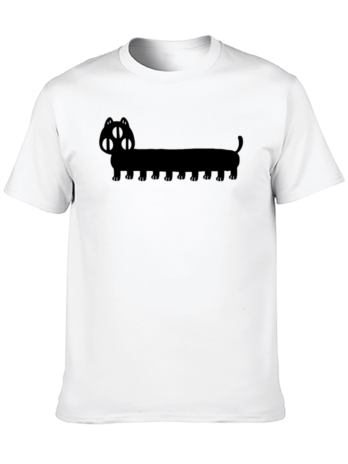 Long Dog Silhouette T-Shirt - Unique Graphic Tee