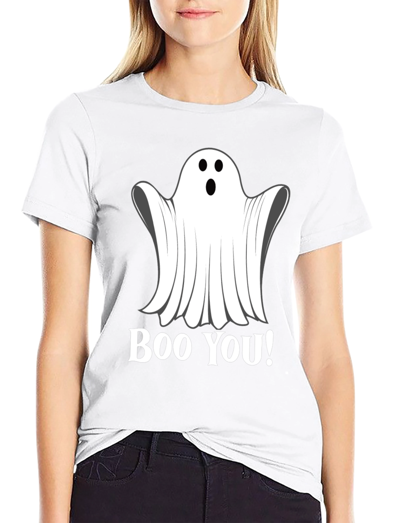 Boo You! Ghost Graphic Tee - Halloween Shirt