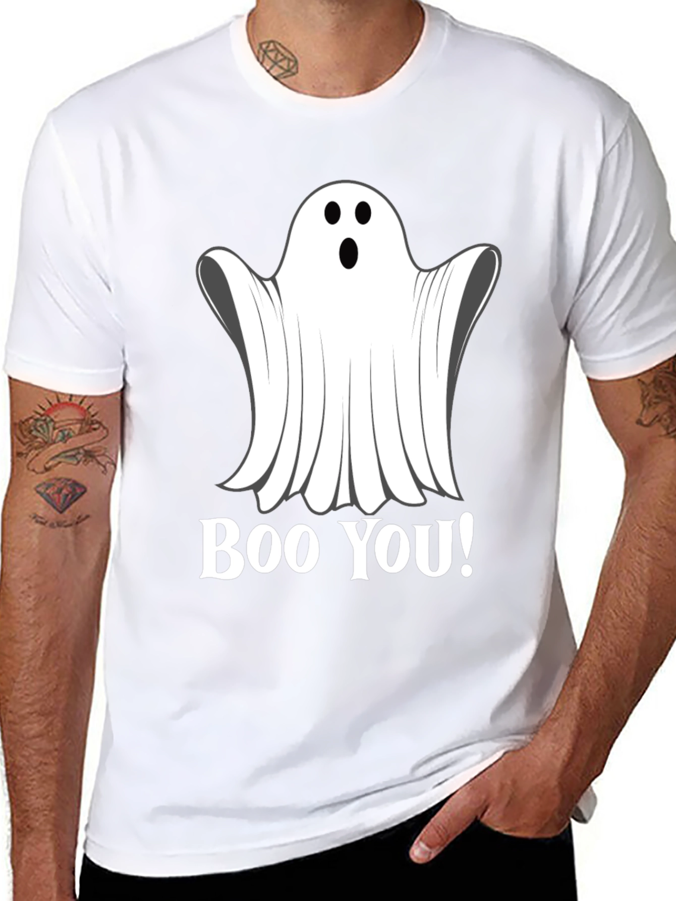 Boo You! Ghost Graphic Tee - Halloween Shirt