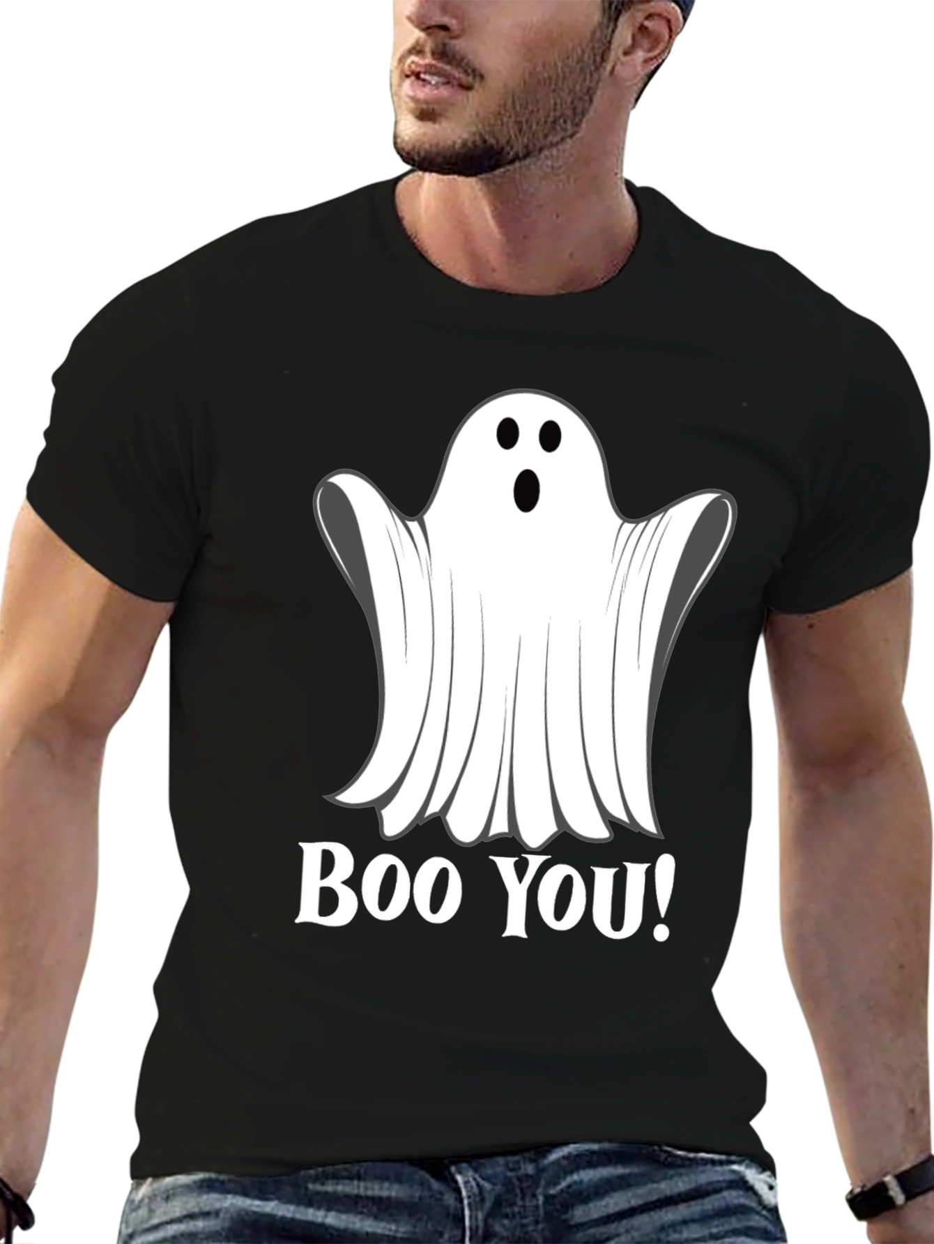 Boo You! Ghost Graphic Tee - Halloween Shirt