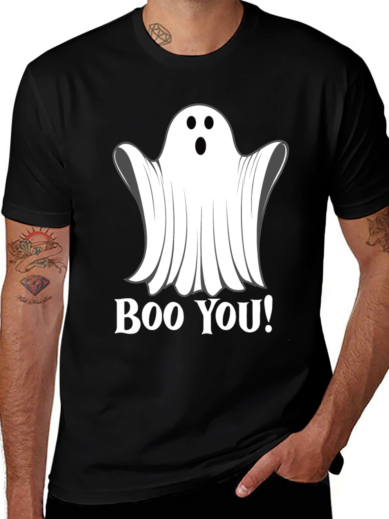 Boo You! Ghost Graphic Tee - Halloween Shirt