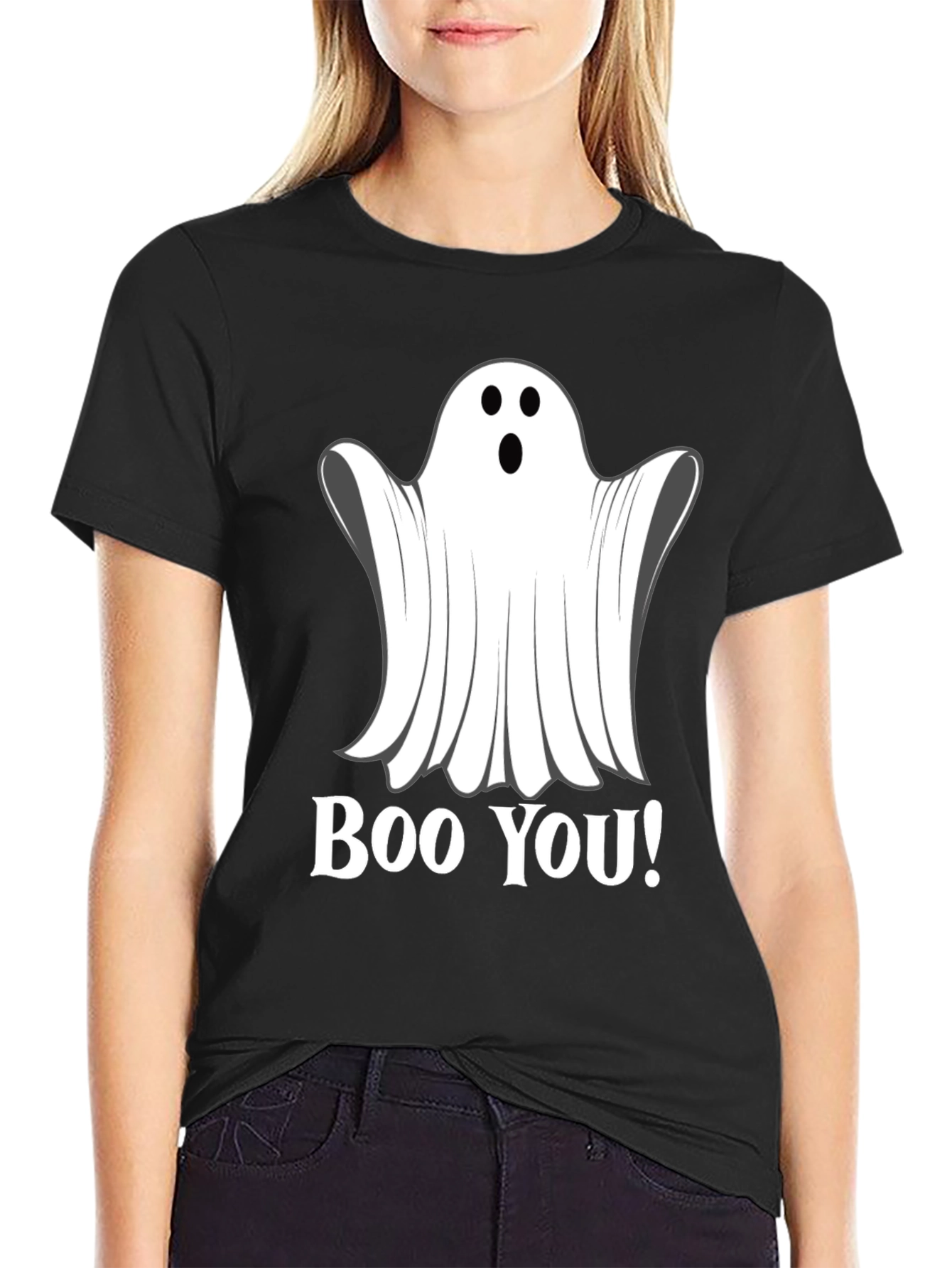 Boo You! Ghost Graphic Tee - Halloween Shirt