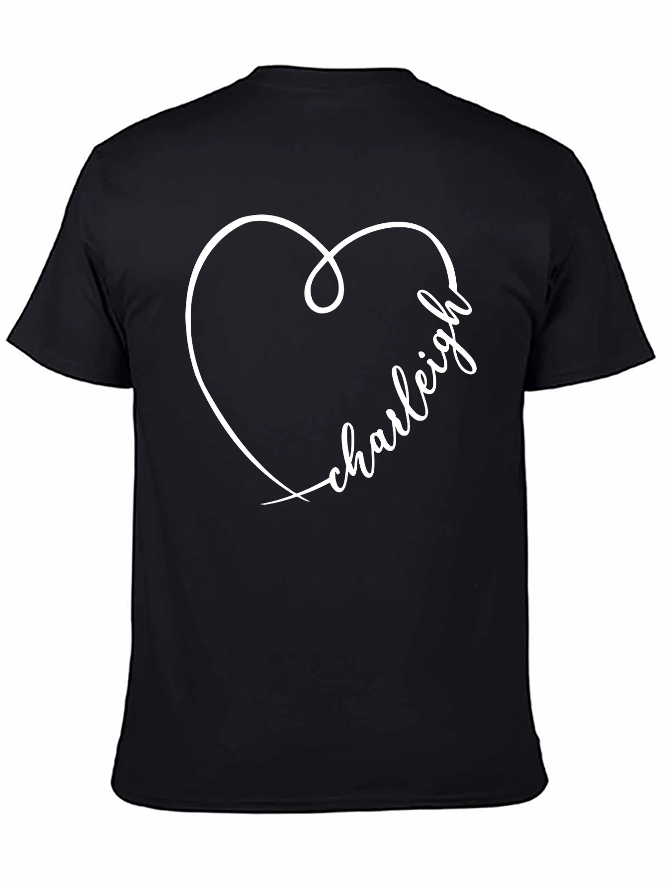Personalized Charleigh Heart Graphic T-Shirt